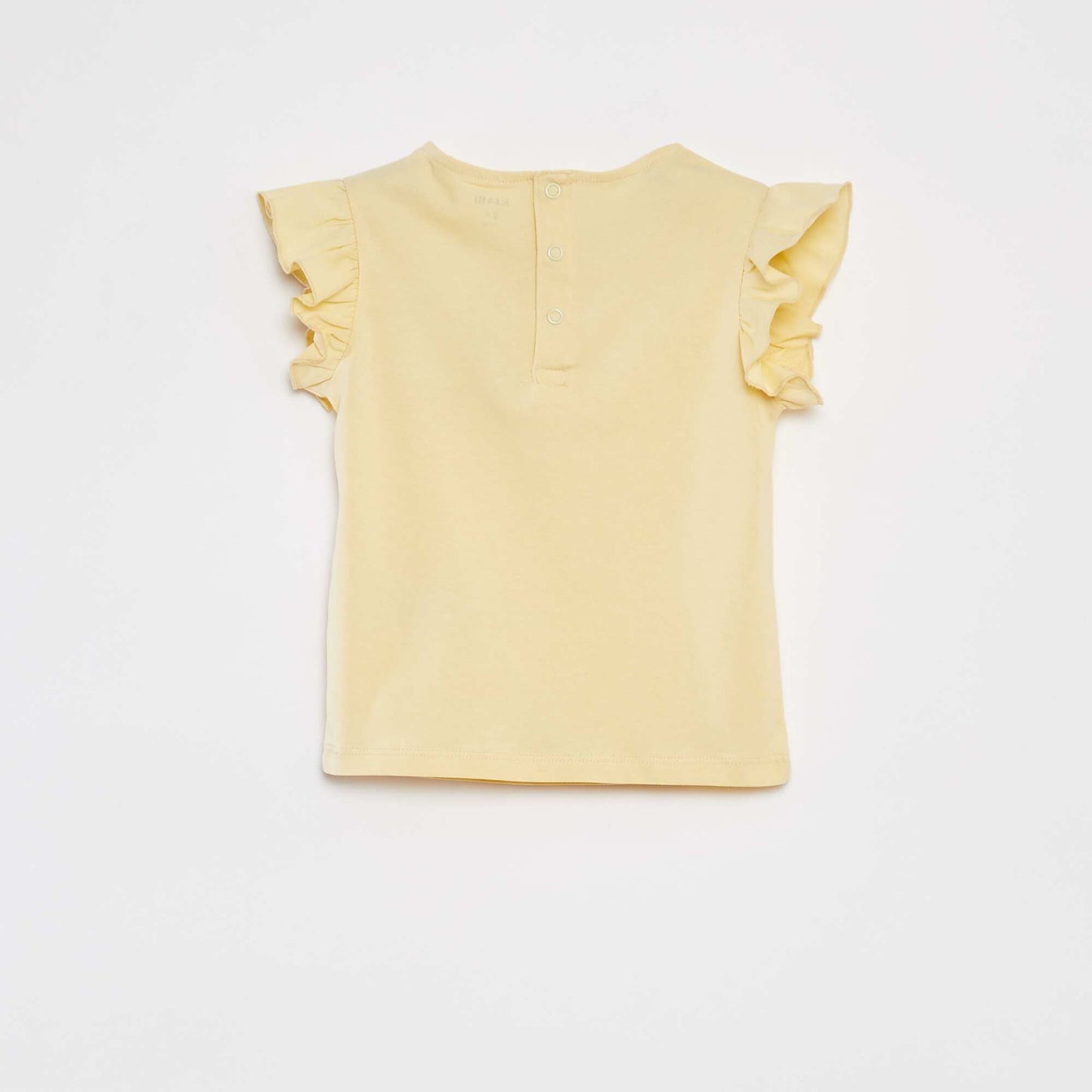 طقم بيجامة قميص + شورت مكشكش - طقم من قطعتين أصفر