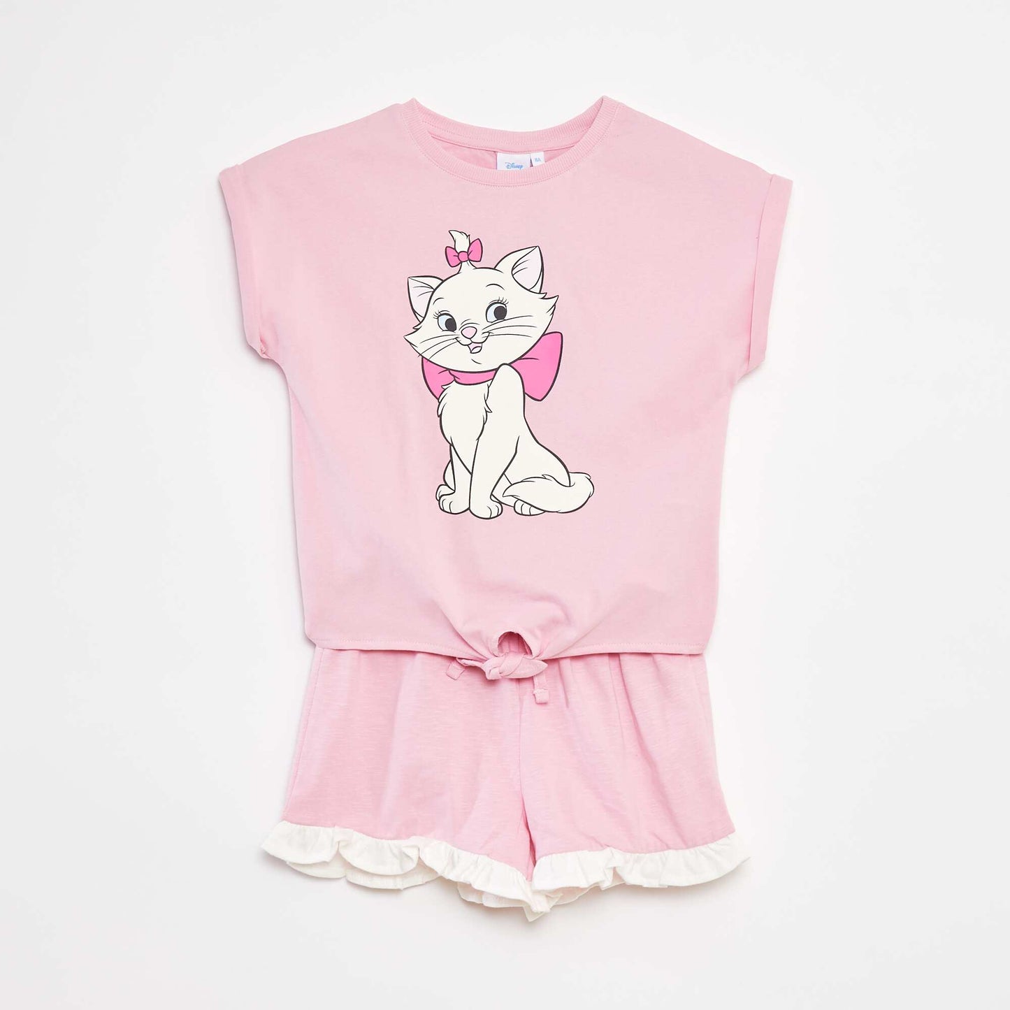 Marie long T-shirt + shorts set PINK