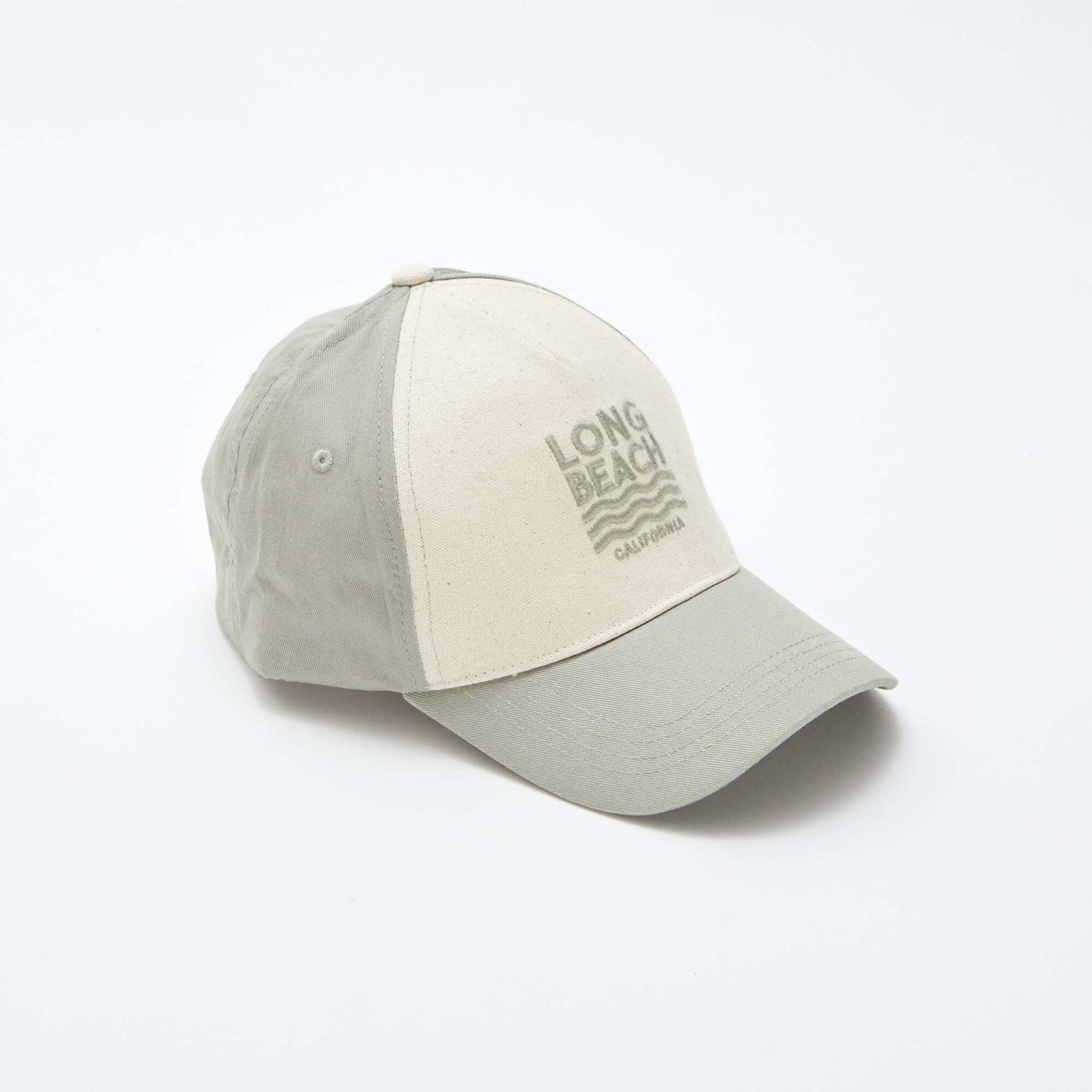 Embroidered canvas cap GREEN