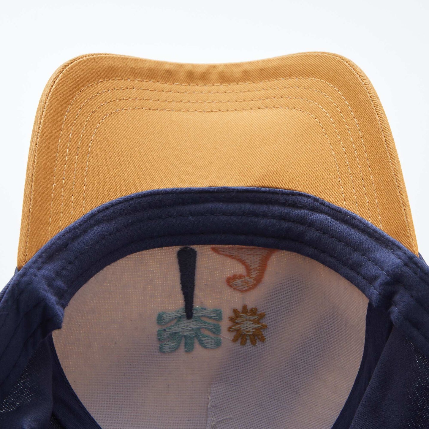 Embroidered canvas cap BEIGE