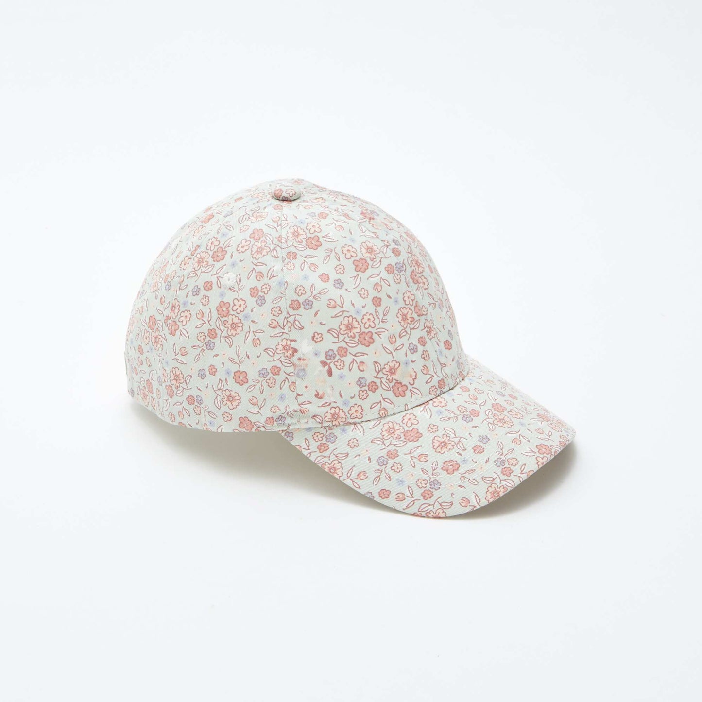 Patterned canvas cap BLUE