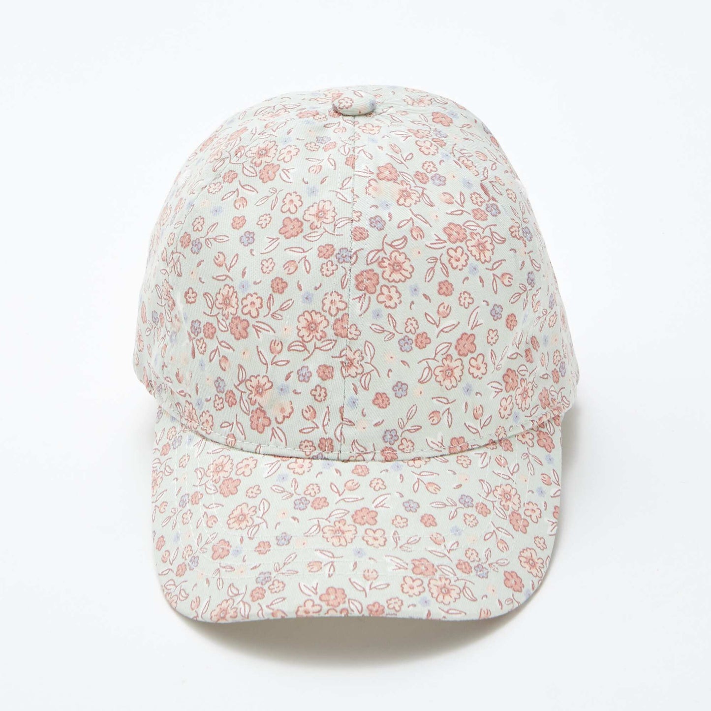 Patterned canvas cap BLUE