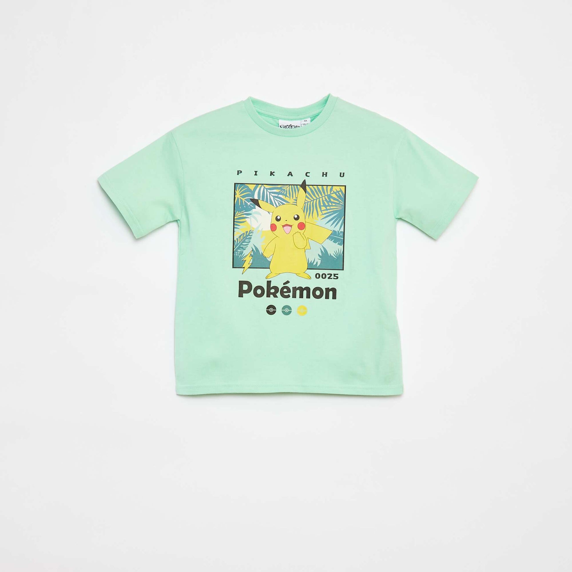 Short-sleeved Pokémon Pikachu T-shirt GREEN