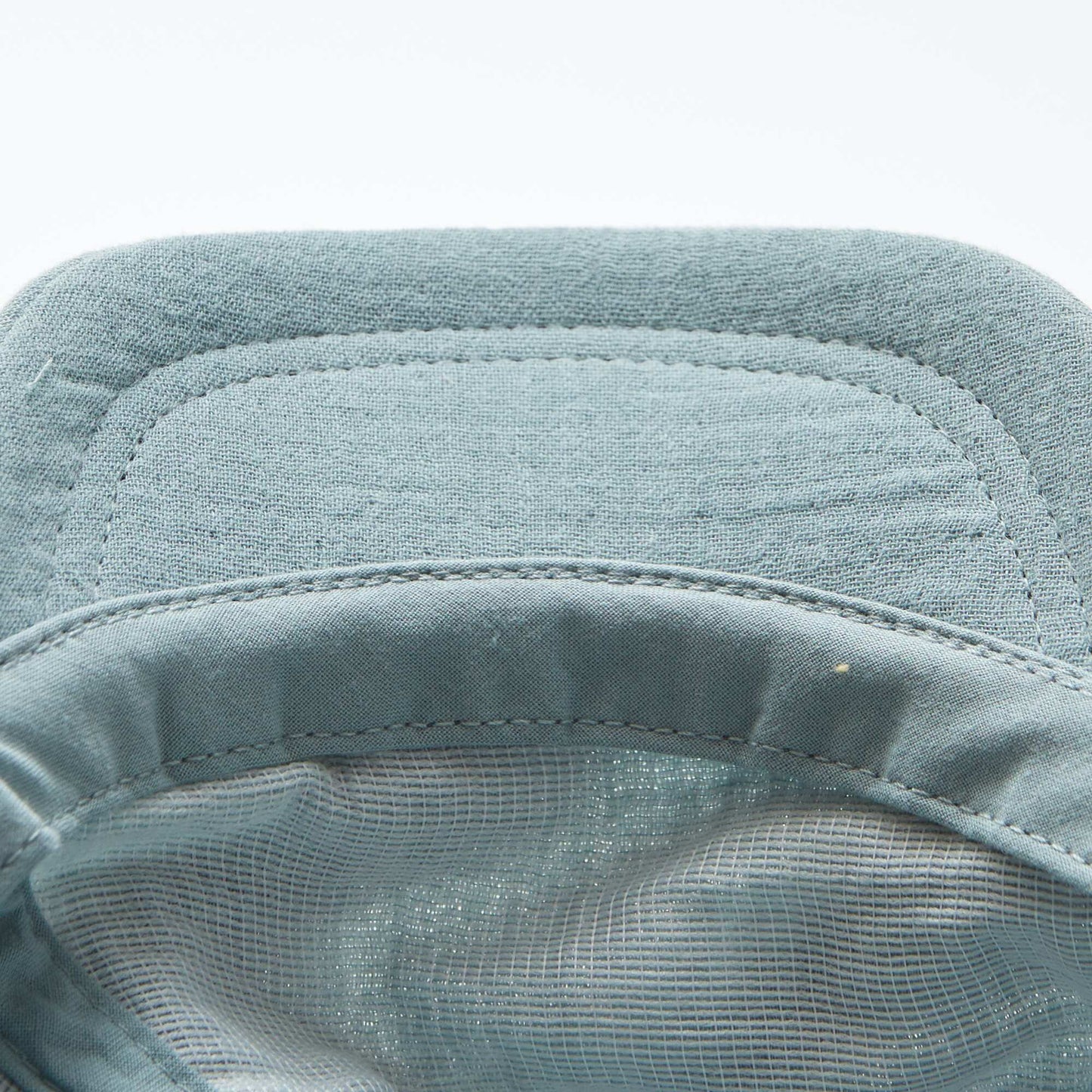 Cotton gauze cap with decorative ears BLUE