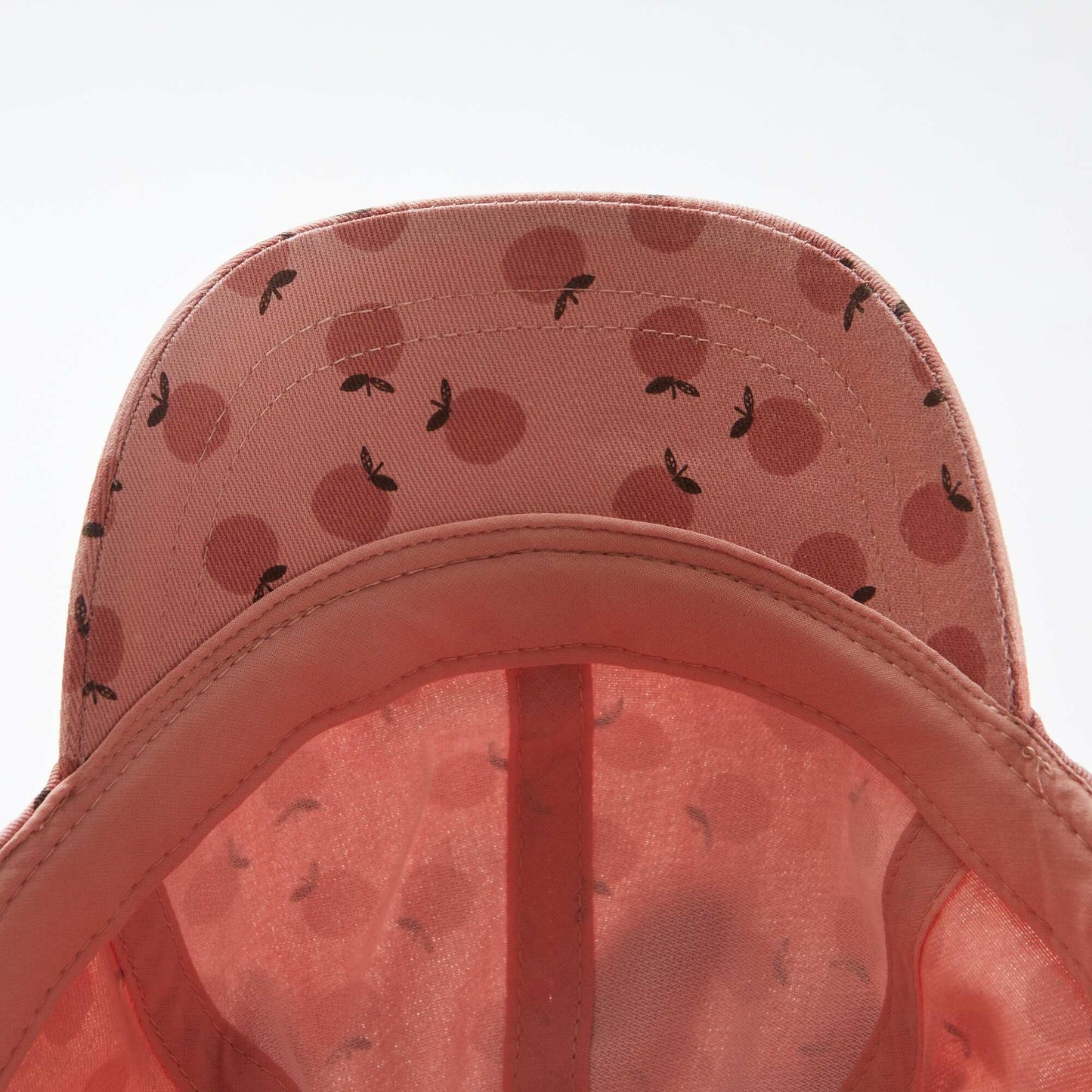 Patterned canvas cap PINK