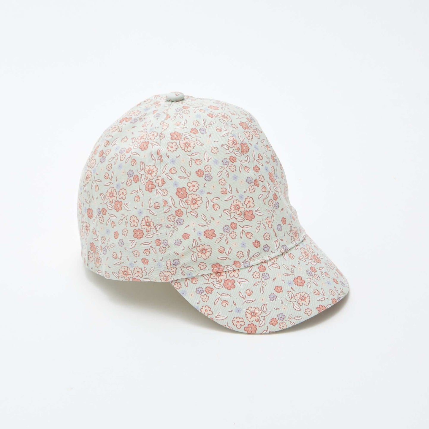 Patterned canvas cap BLUE