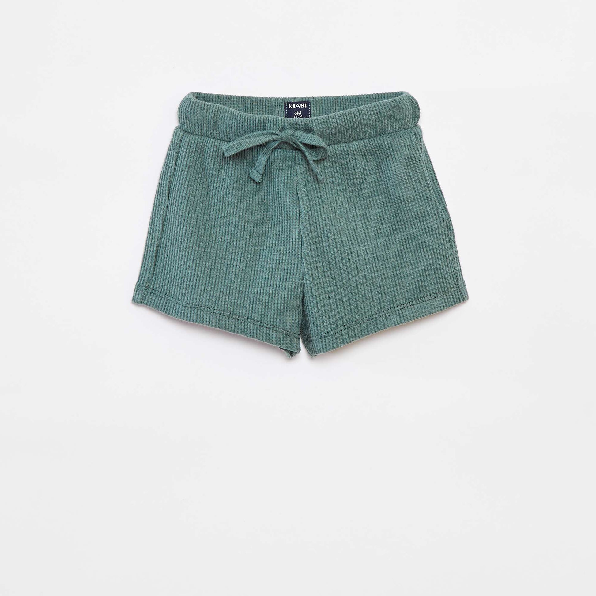 Cropped T-shirt + shorts + bucket hat set - 3-piece set GREEN
