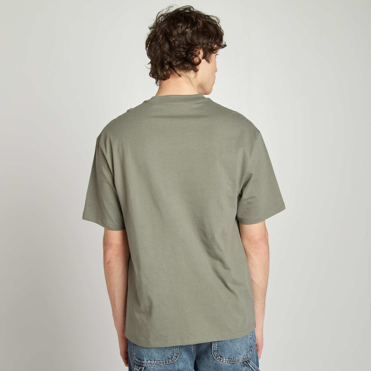 Short-sleeved jersey knit T-shirt GREY