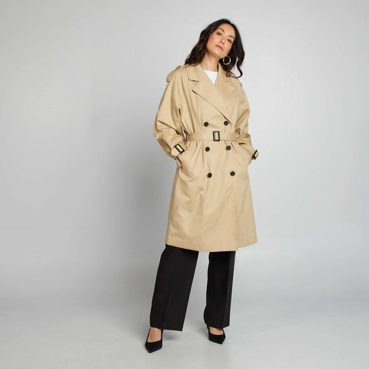 Mid-length trench coat BEIGE