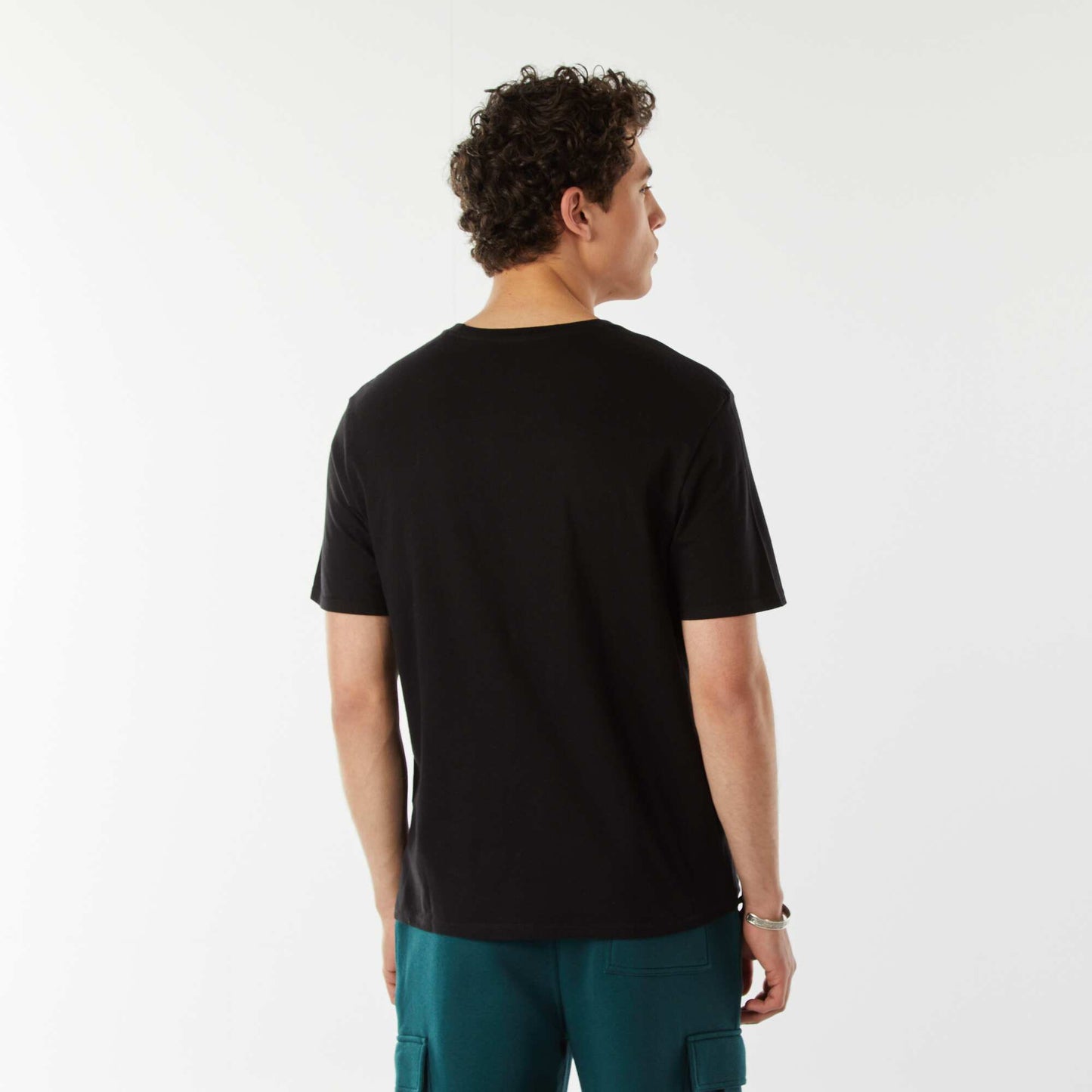 Printed slogan T-shirt BLACK