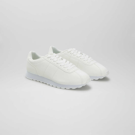 Low-top retro trainers WHITE