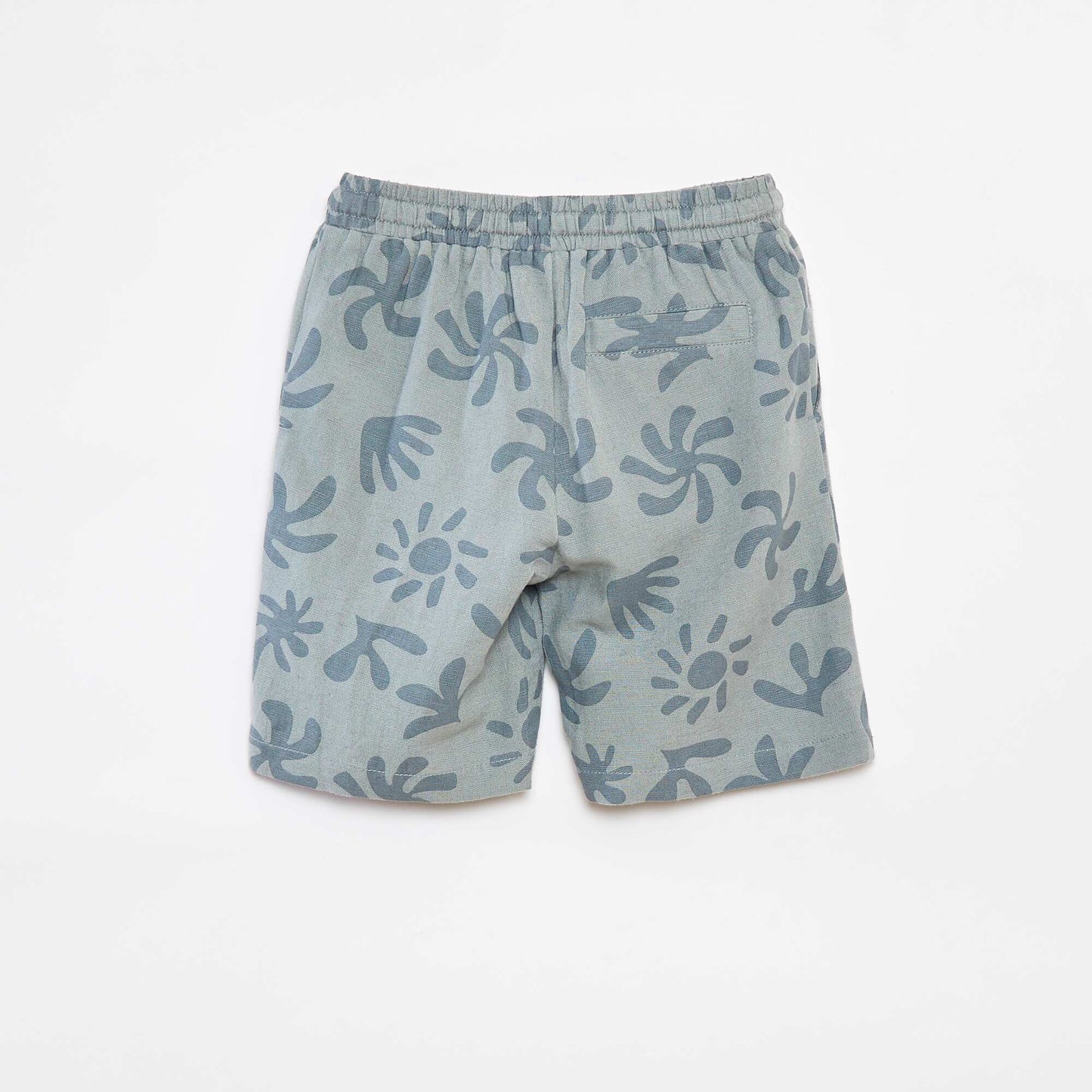 Printed multi-pocket Bermuda shorts GREEN