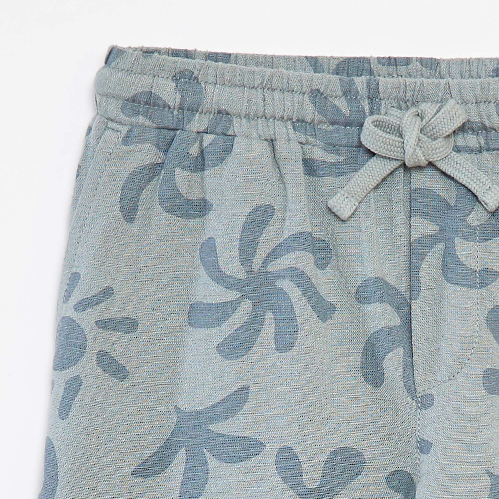 Printed multi-pocket Bermuda shorts GREEN