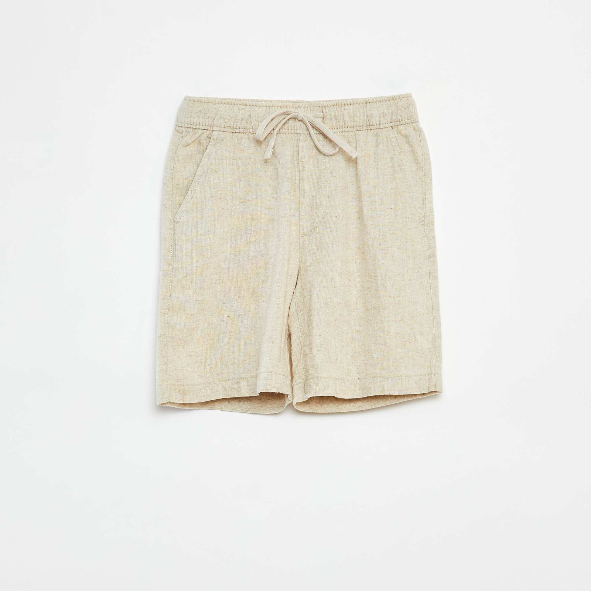Lightweight Bermuda shorts with pockets WHITE