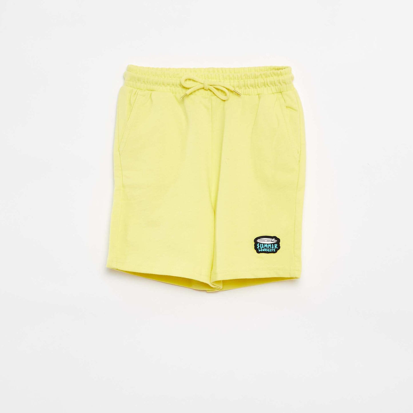 Lightweight sweatshirt fabric shorts YELLOW