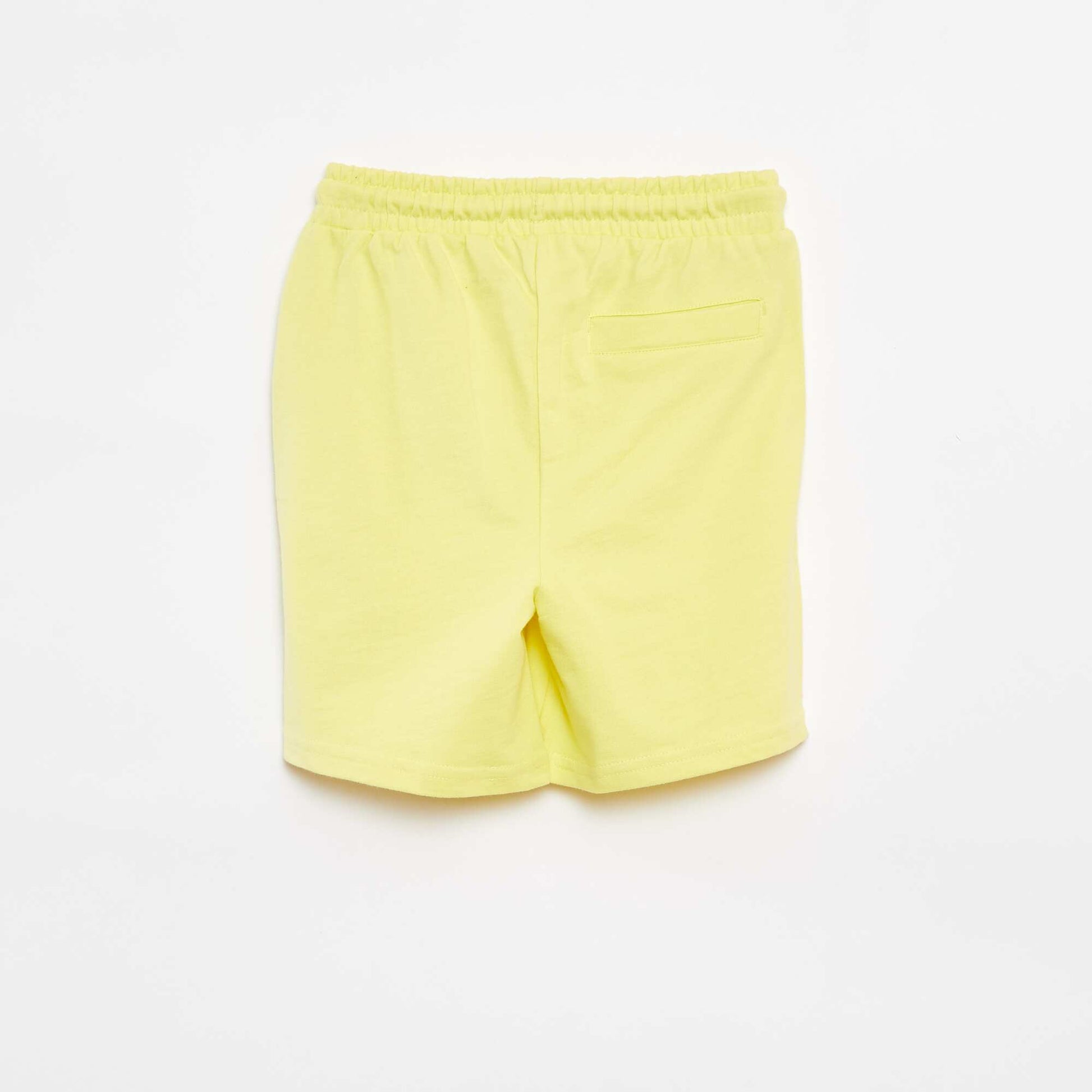 Lightweight sweatshirt fabric shorts YELLOW