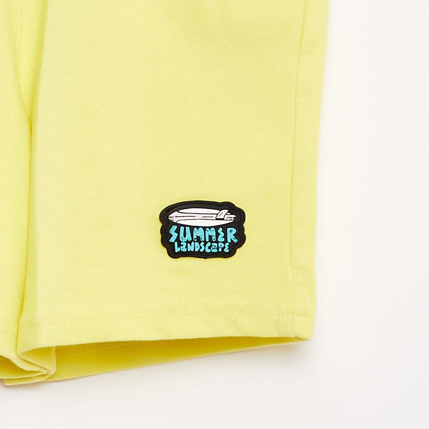Lightweight sweatshirt fabric shorts YELLOW