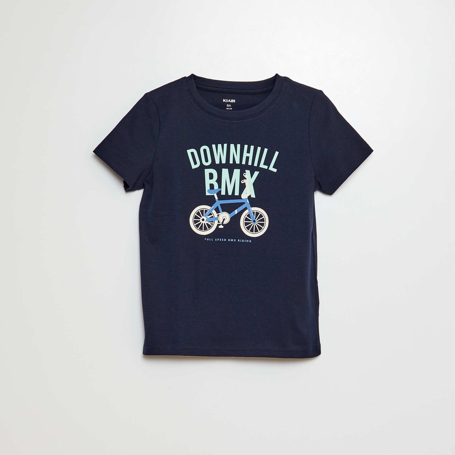 Short-sleeved printed T-shirt BLUE