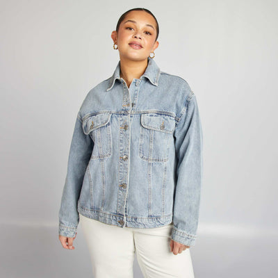 Long-sleeved denim jacket BLUE