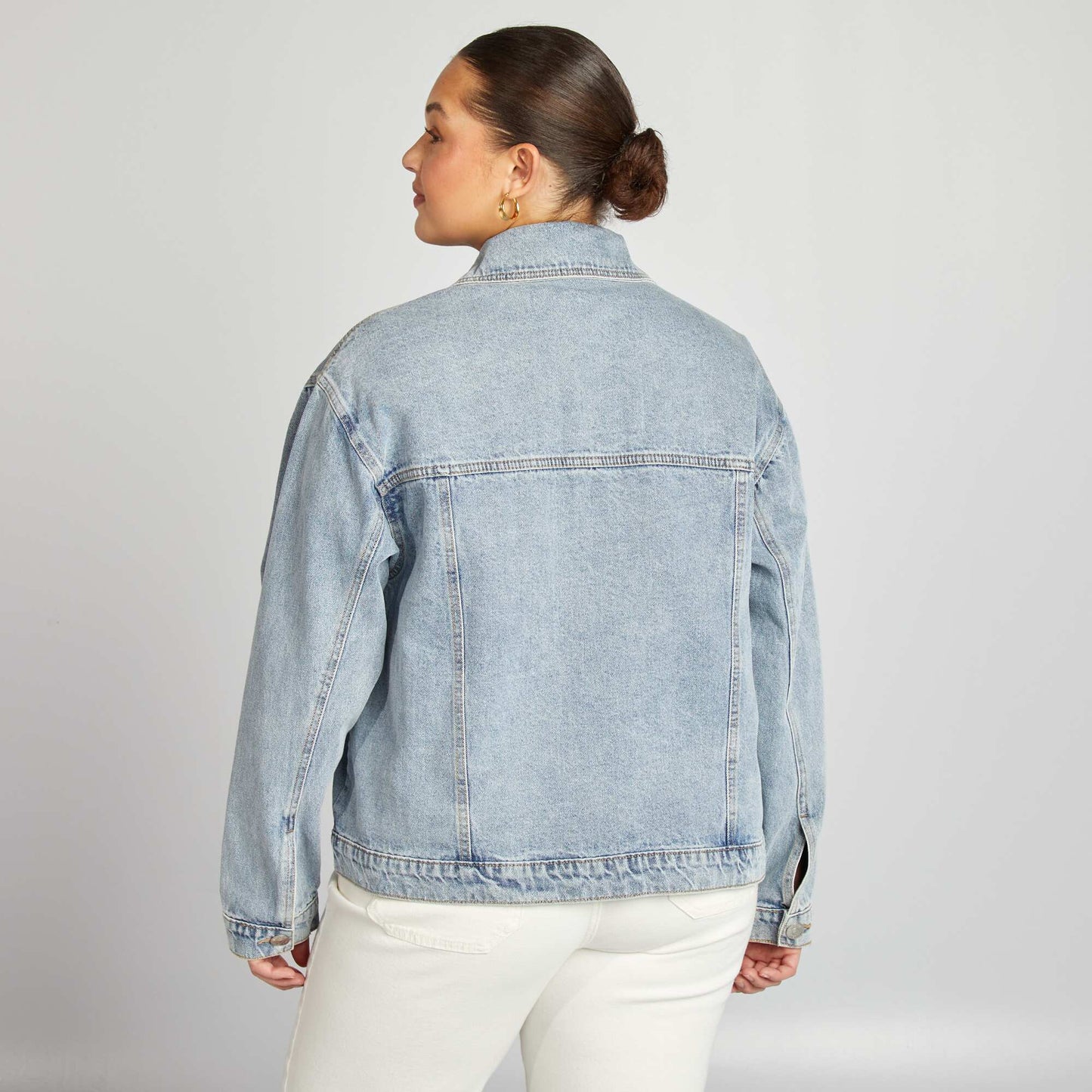 Long-sleeved denim jacket BLUE