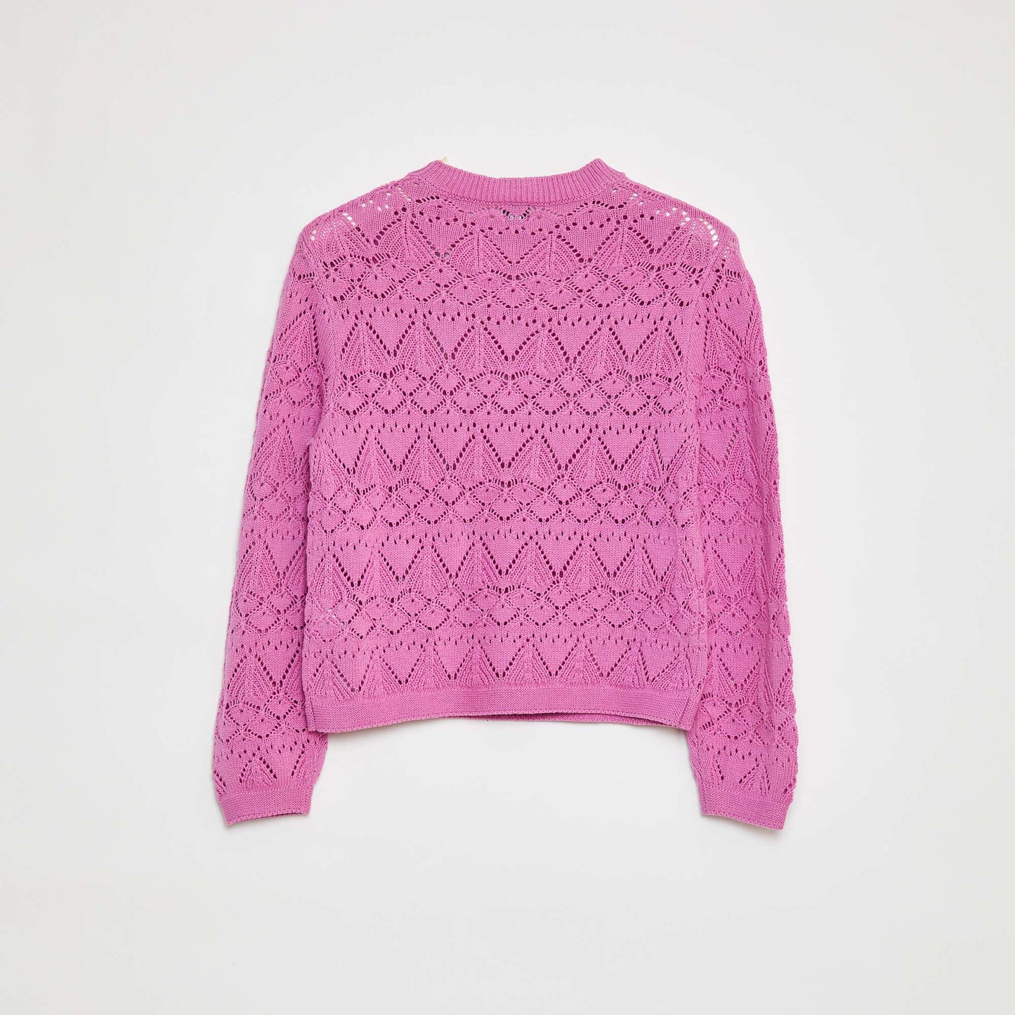 Openwork knit sweater BLUE