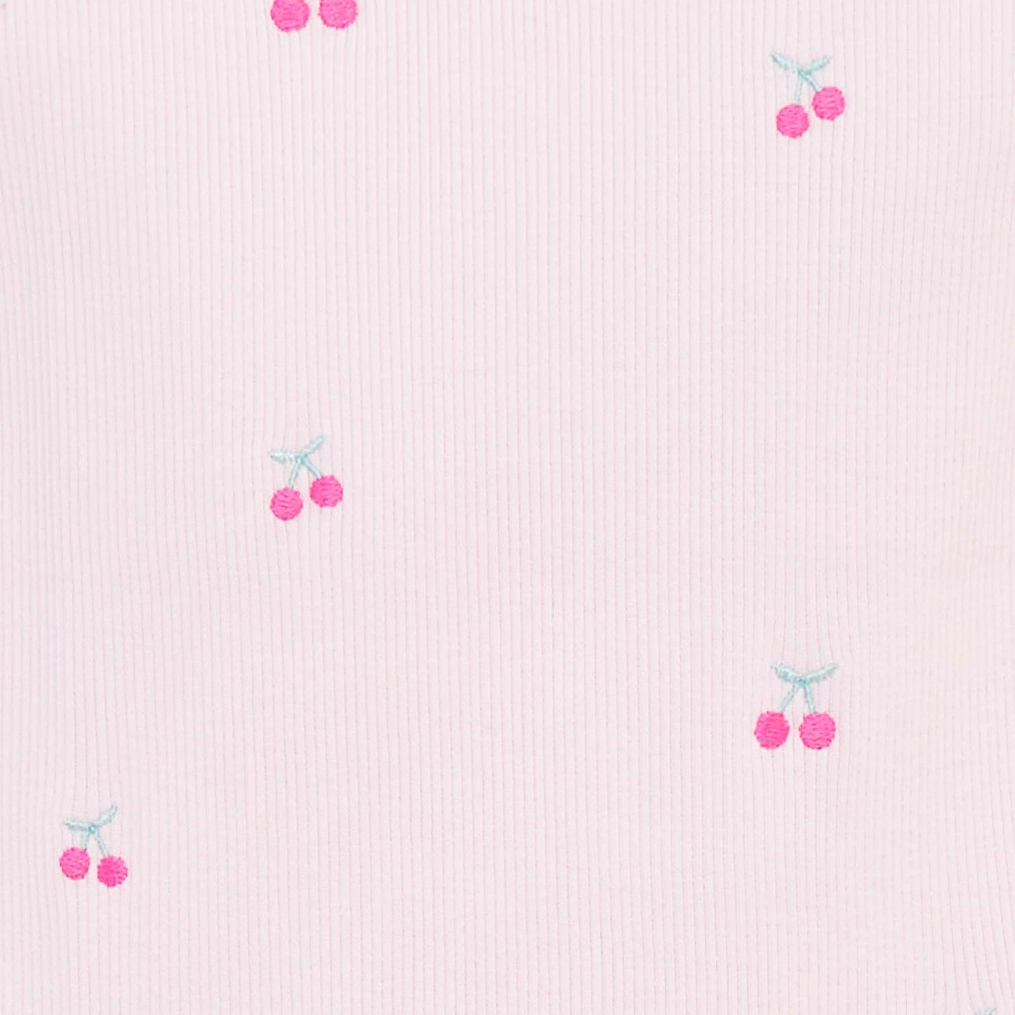 Ribbed embroidered strapless body PINK