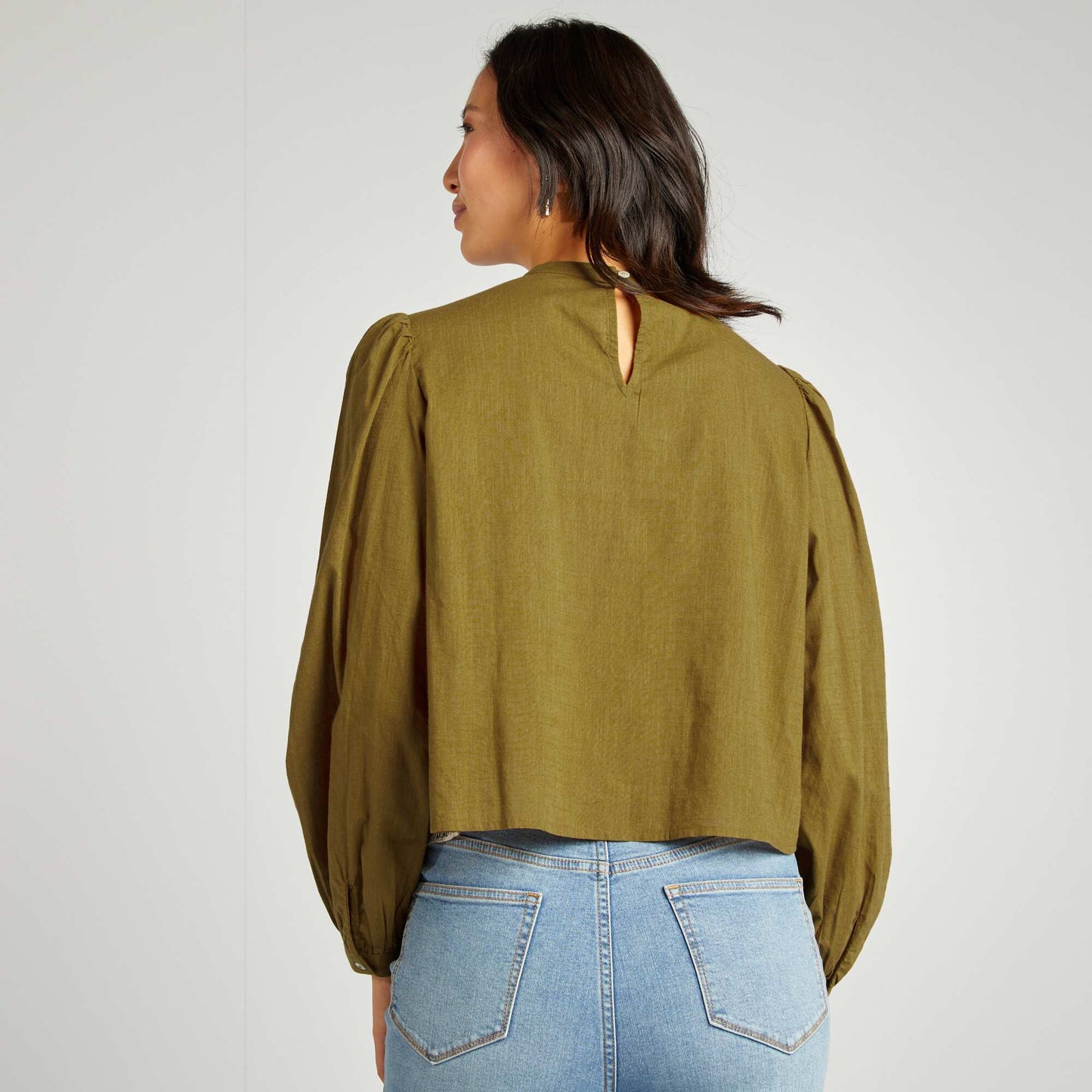 Embroidered blouse KHAKI