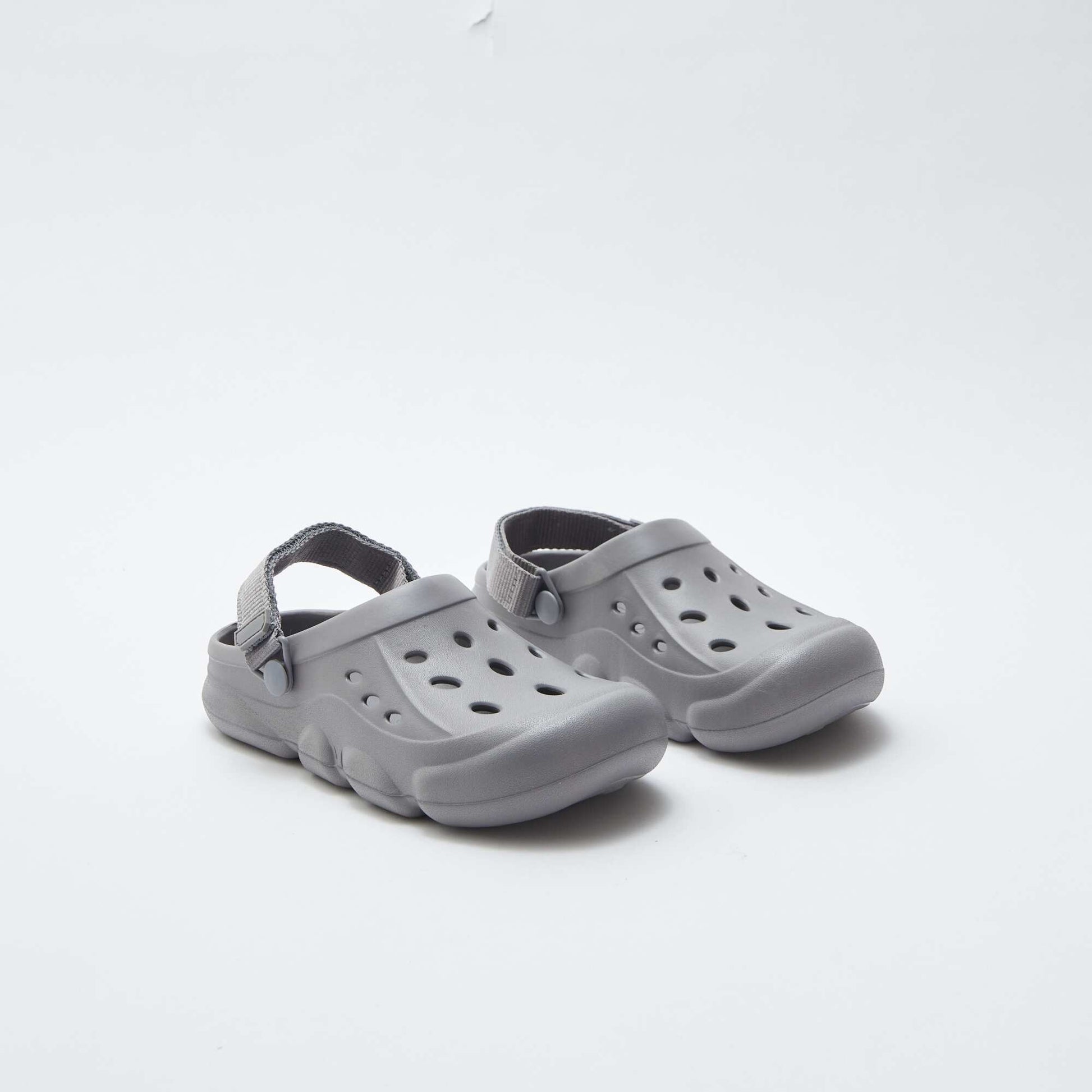 Plain moulded plastic clogs GREY