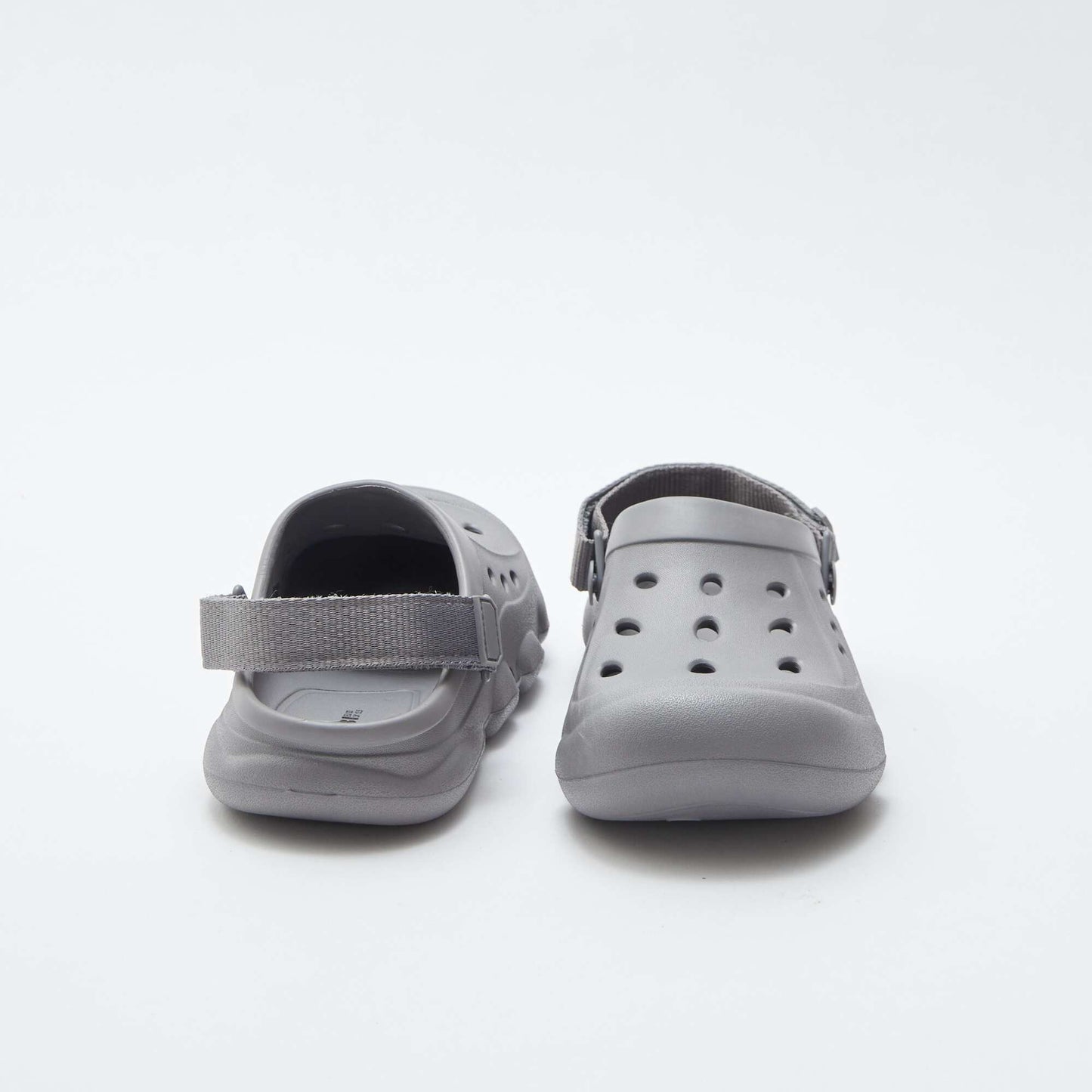 Plain moulded plastic clogs GREY