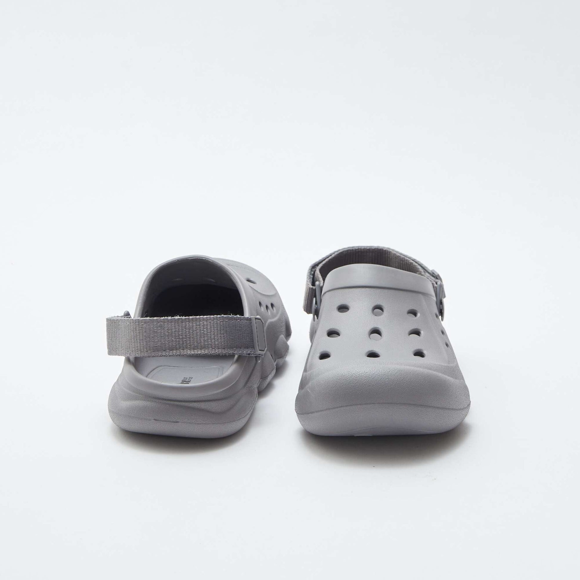 Plain moulded plastic clogs GREY