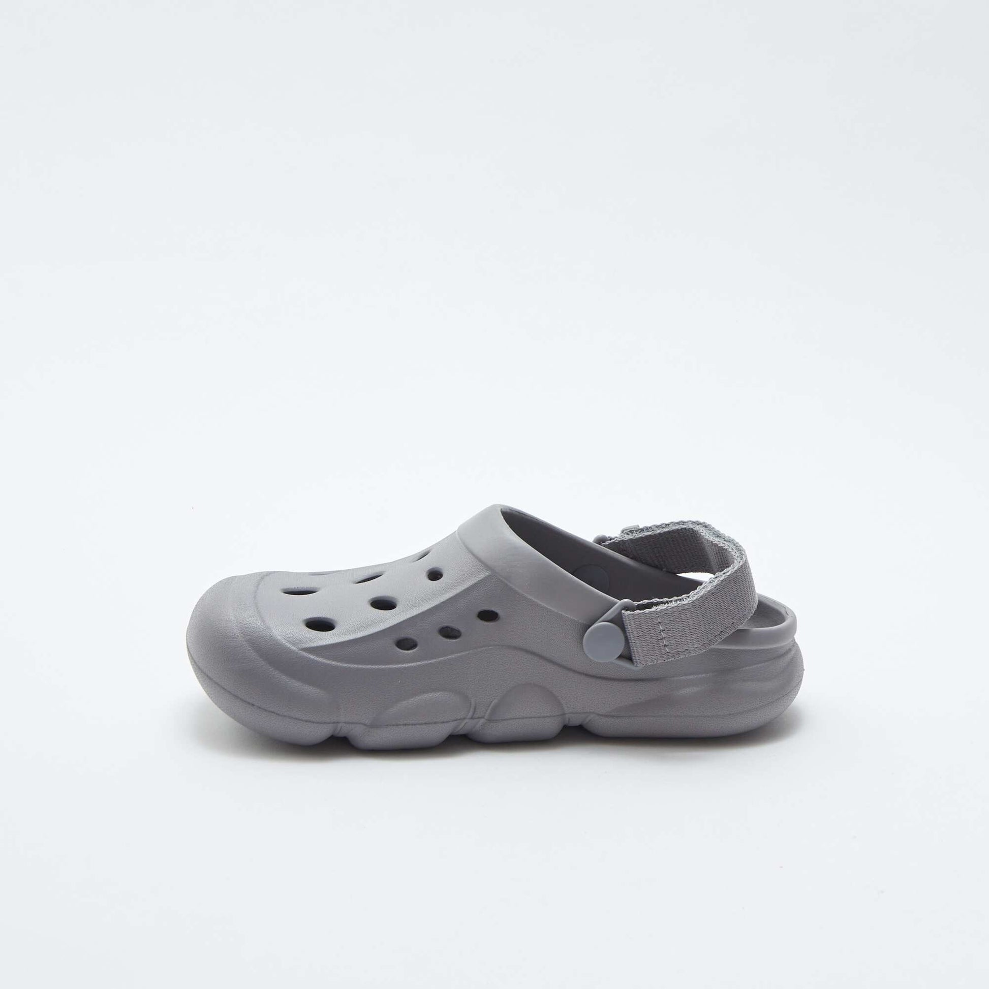 Plain moulded plastic clogs GREY