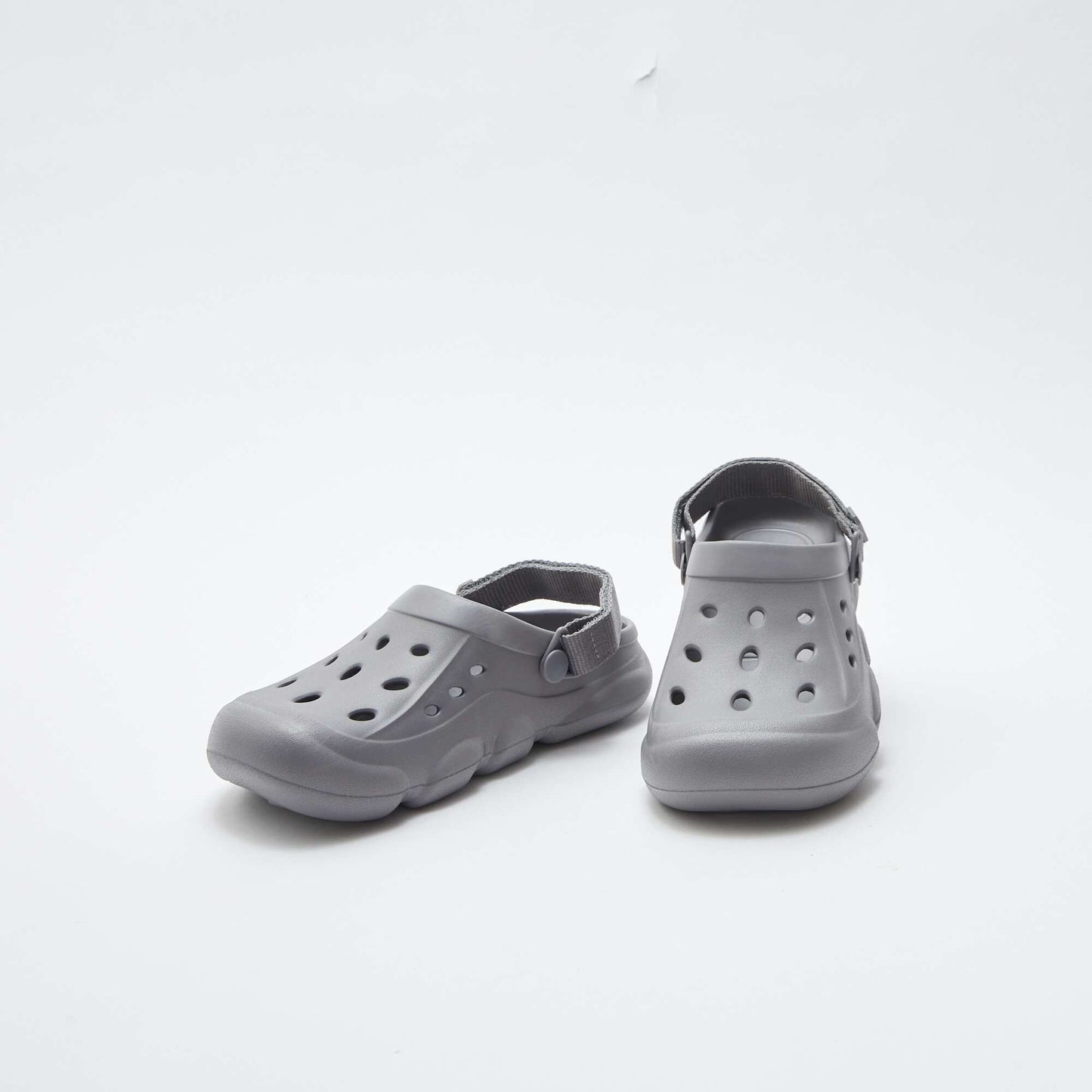 Plain moulded plastic clogs GREY