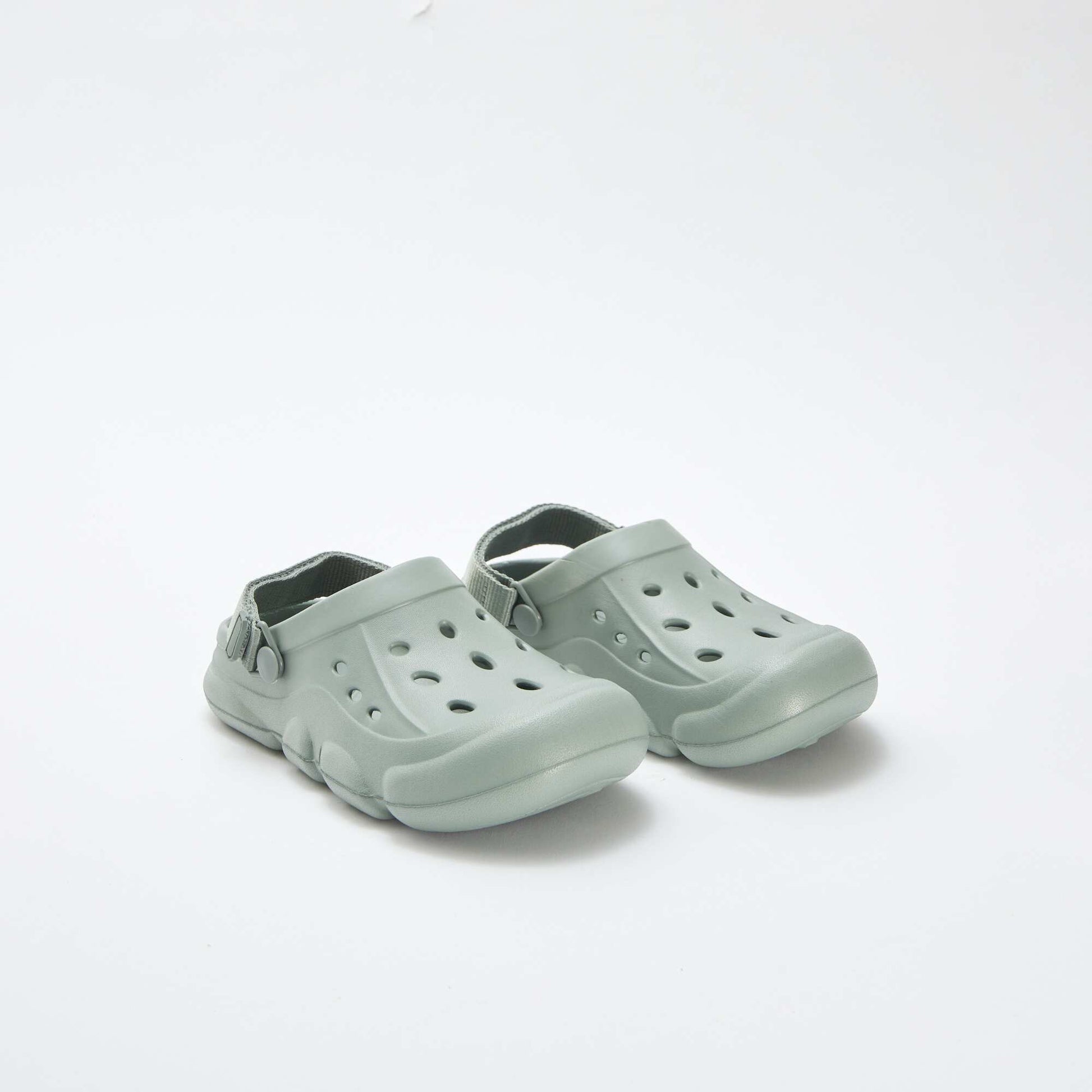 Plain moulded plastic clogs GREEN