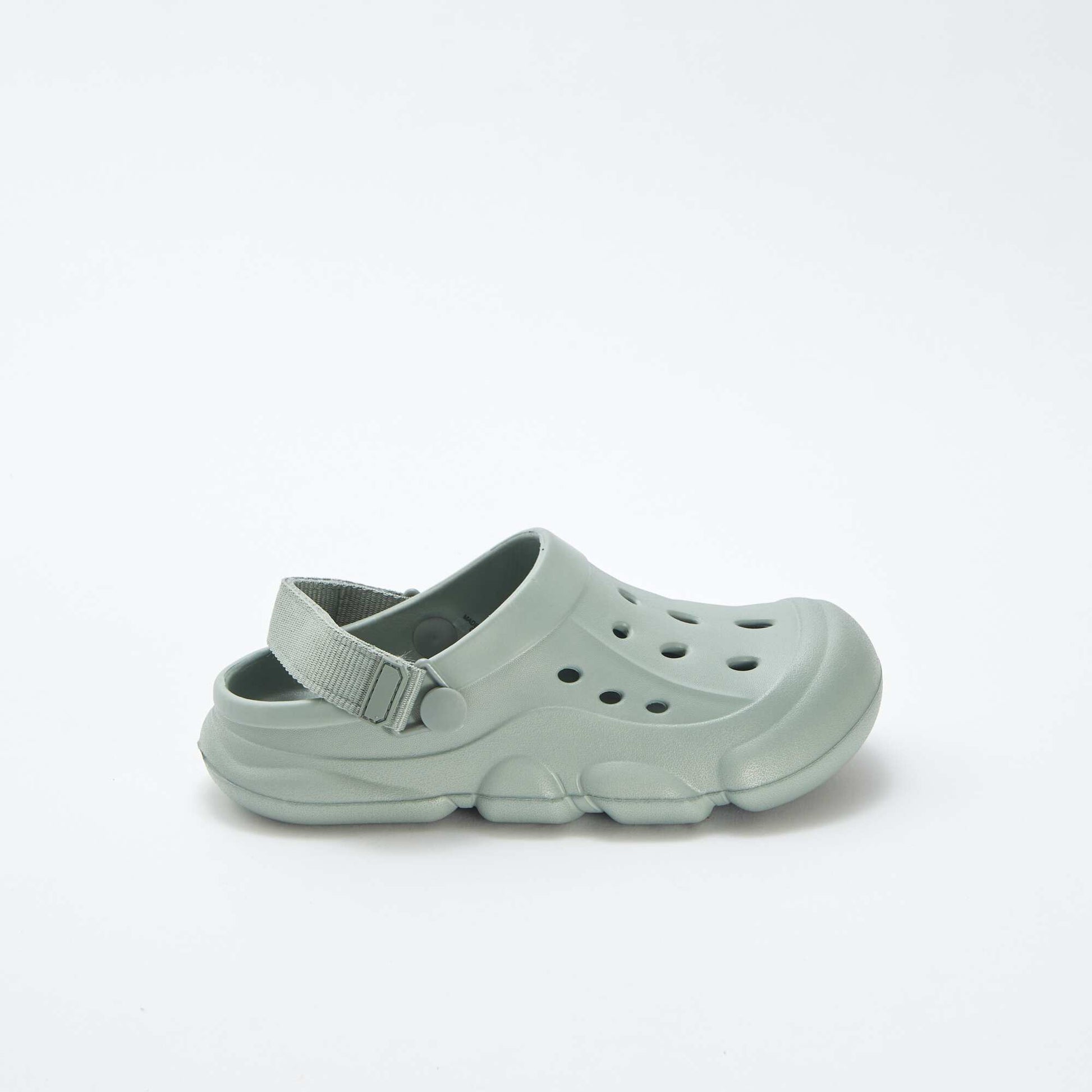 Plain moulded plastic clogs GREEN
