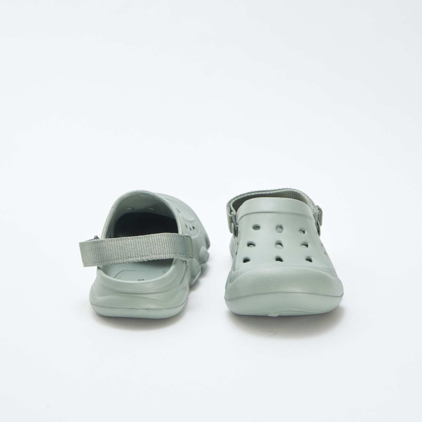 Plain moulded plastic clogs GREEN