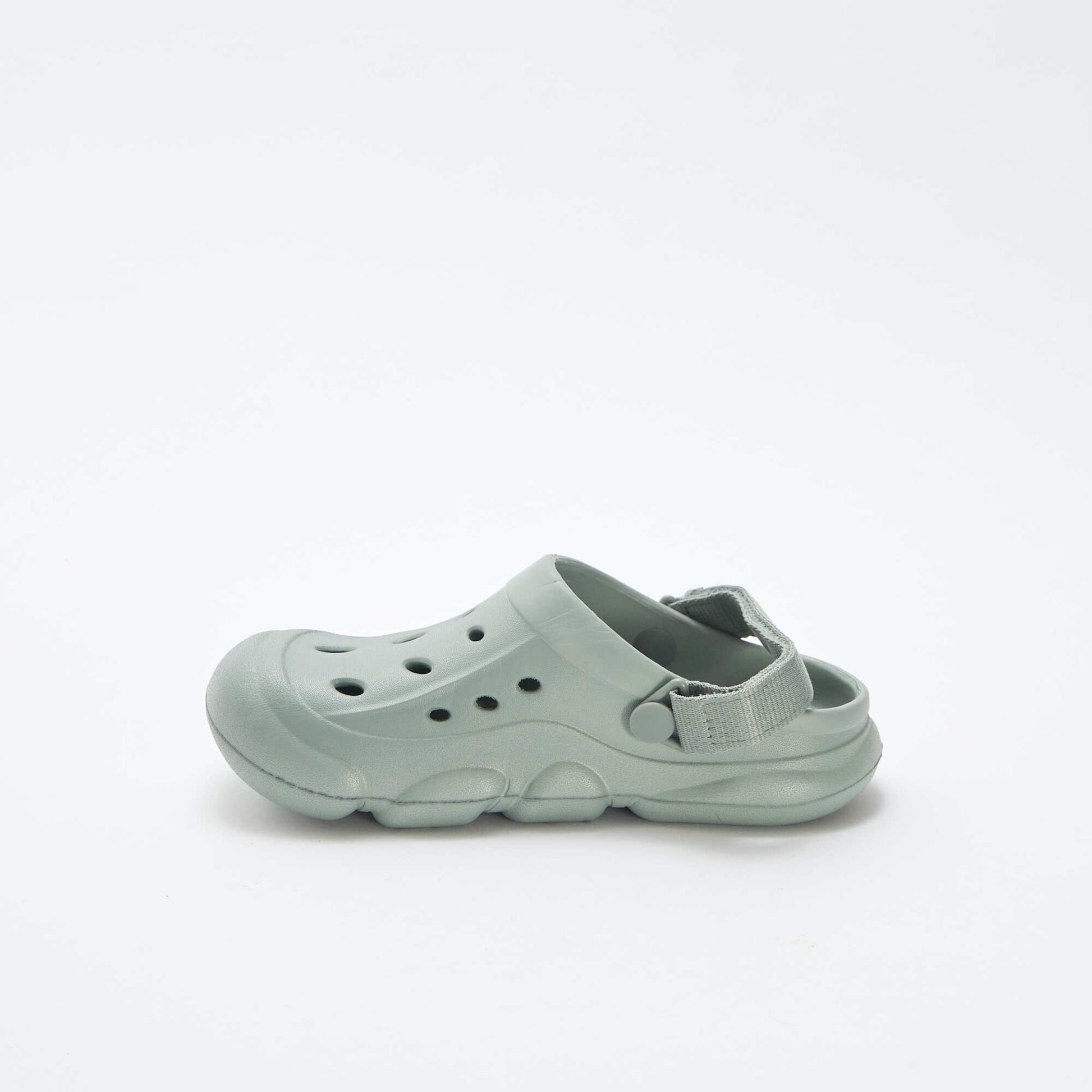 Plain moulded plastic clogs GREEN