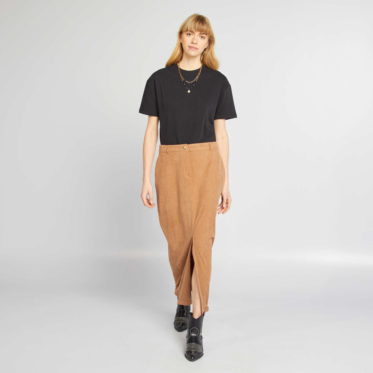 Short-sleeved T-shirt bodysuit BLACK