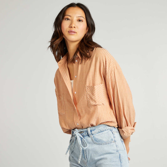 Flowing oversized shirt PINK