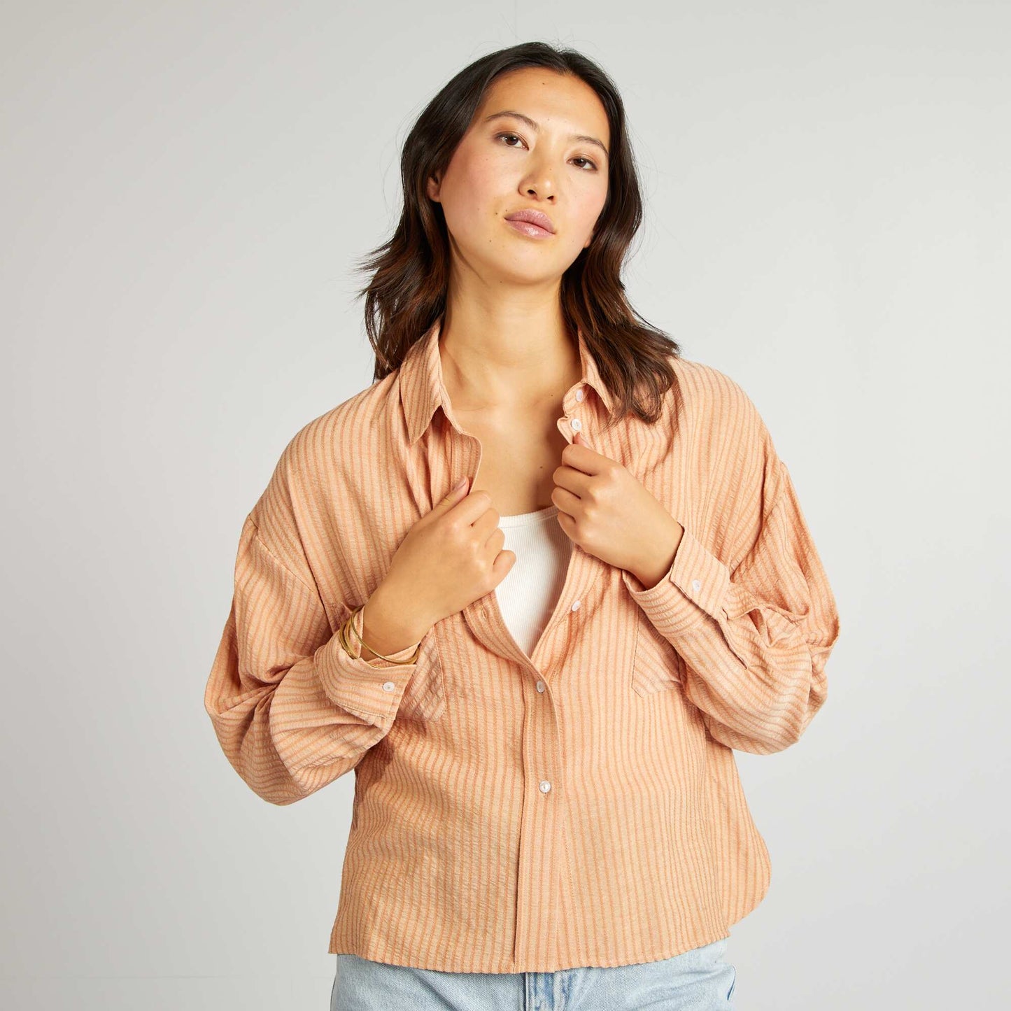 Flowing oversized shirt PINK