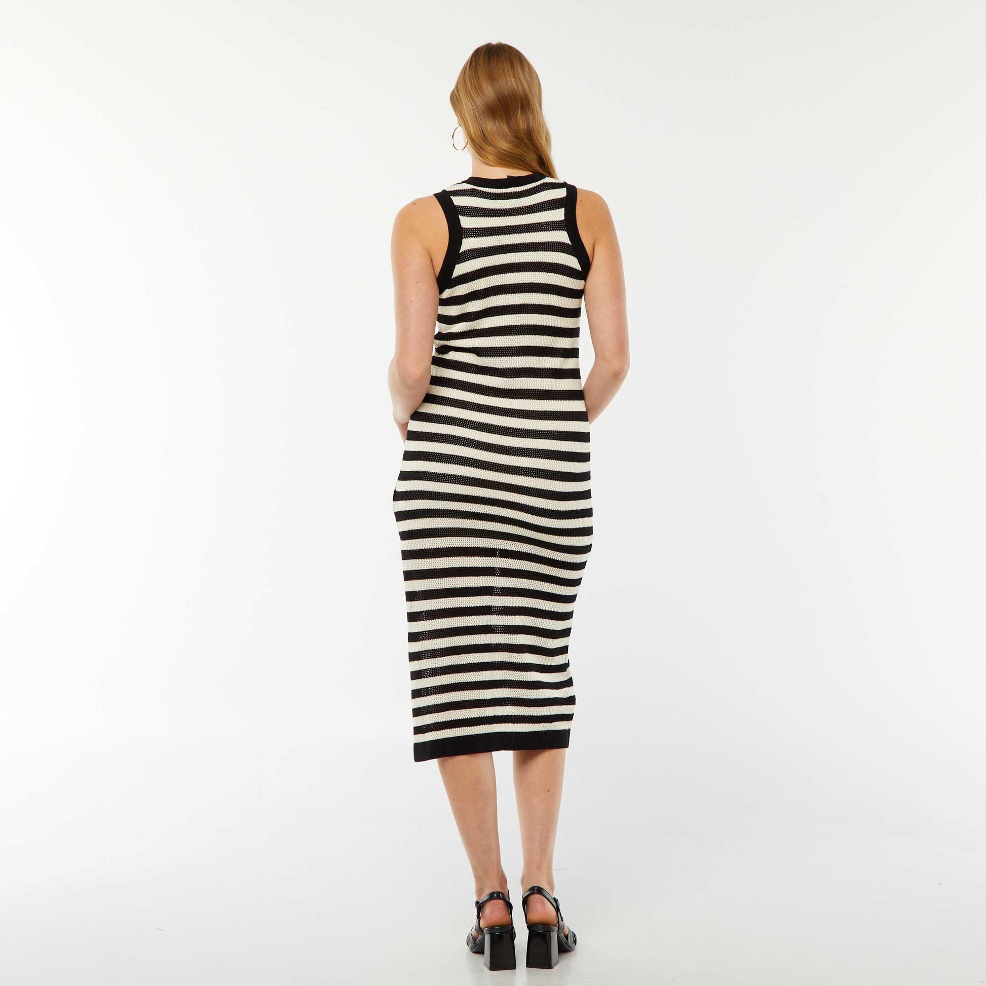Long sleeveless dress BEIGE