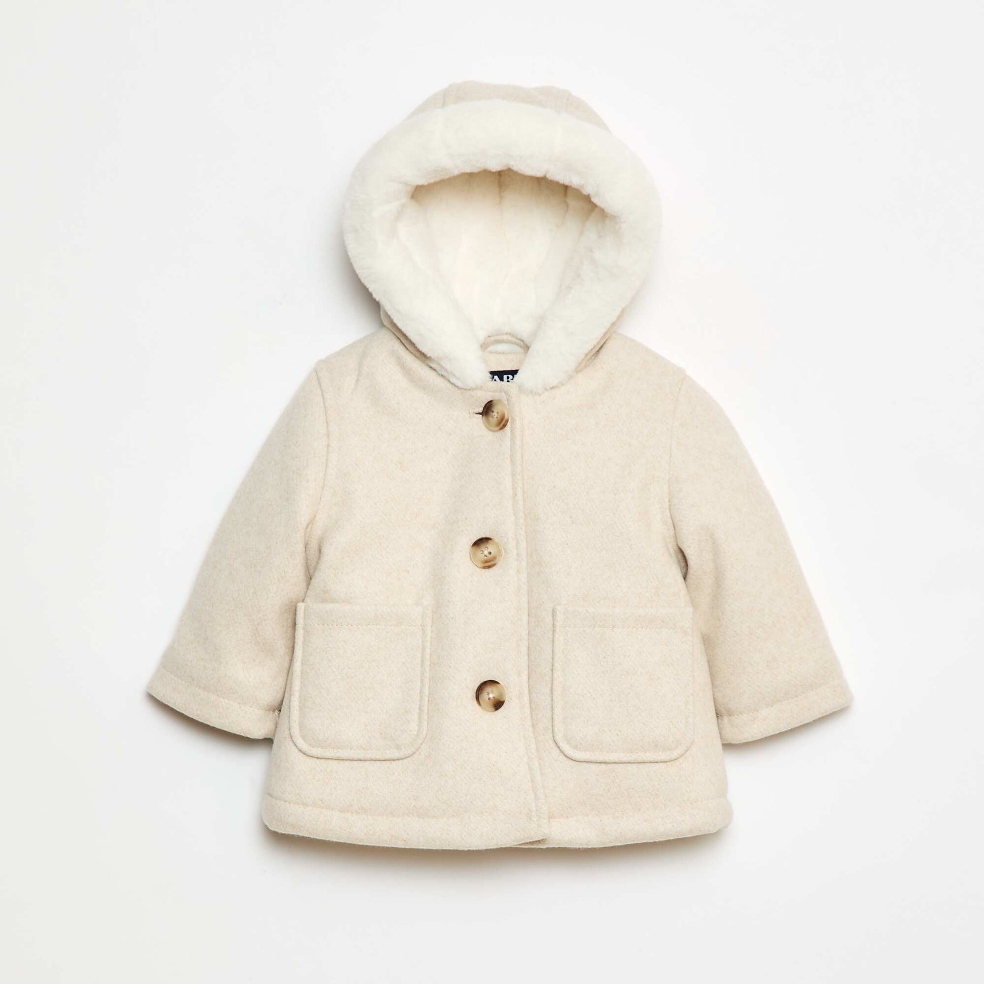 Wool-Look Coat BEIGE