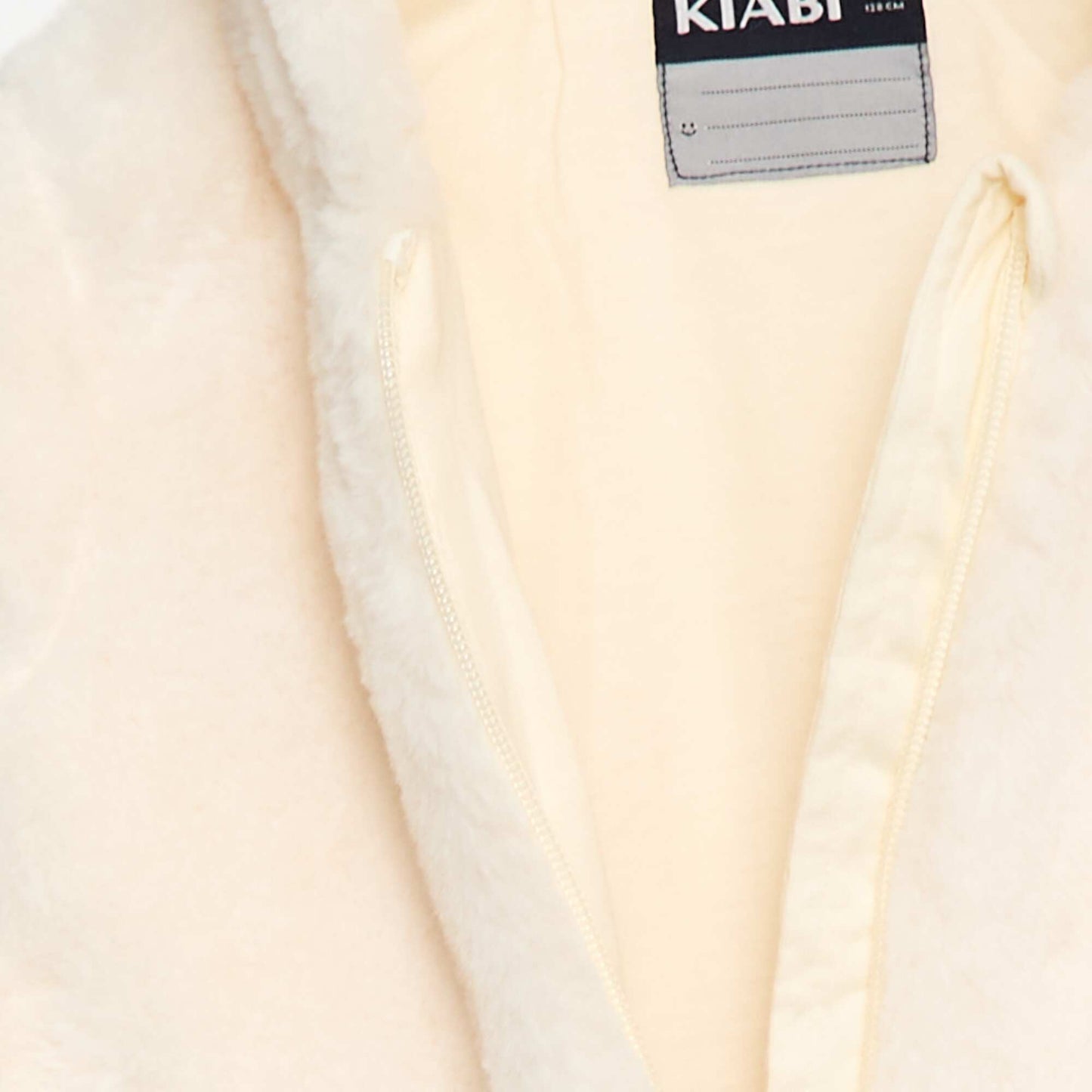Faux Fur Zip-Up Hooded Jacket WHITE