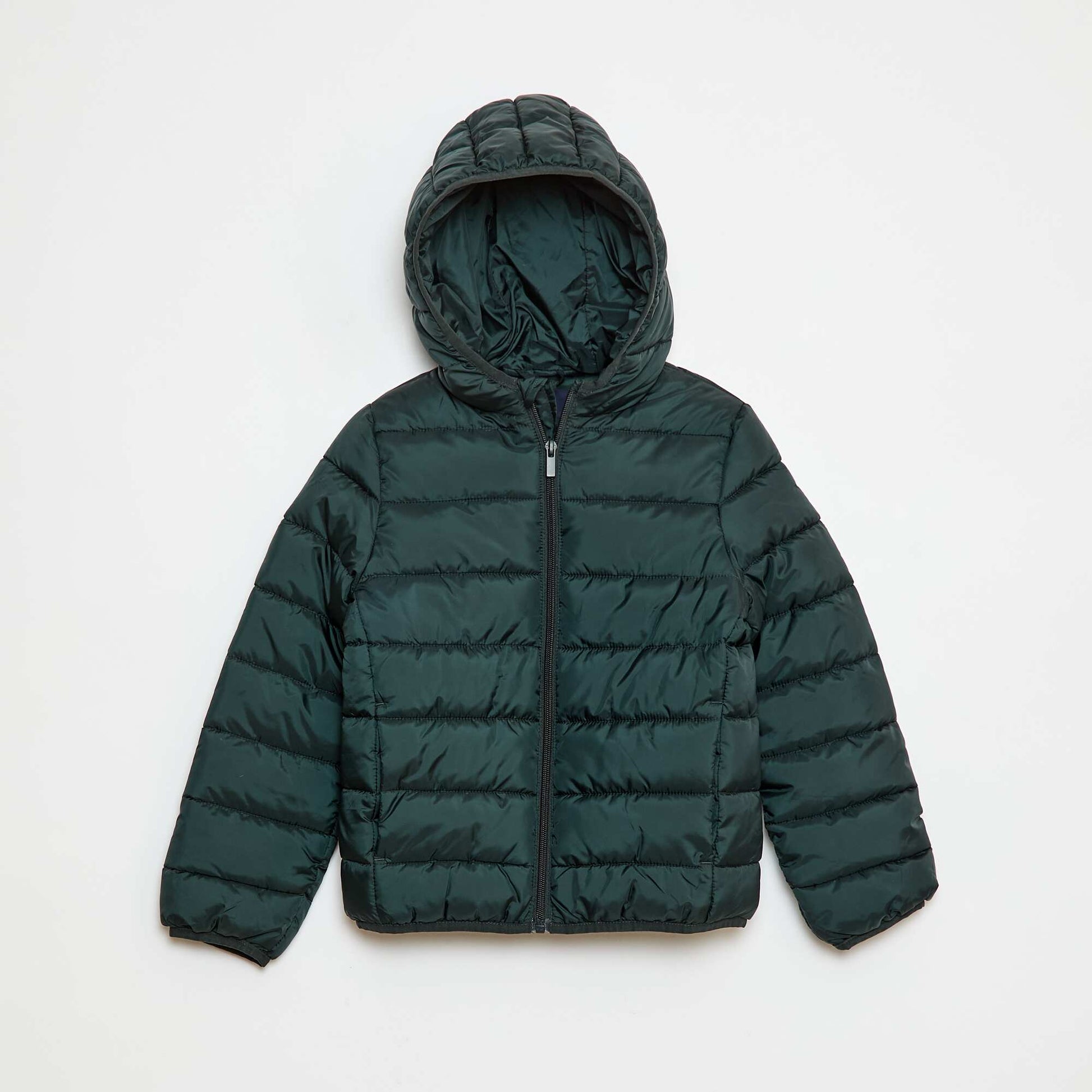 Lightweight Padded Jacket with Hood GREEN