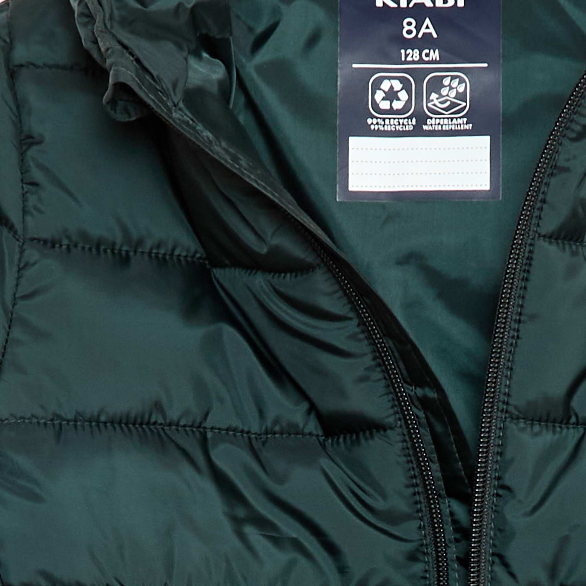 Lightweight Padded Jacket with Hood GREEN