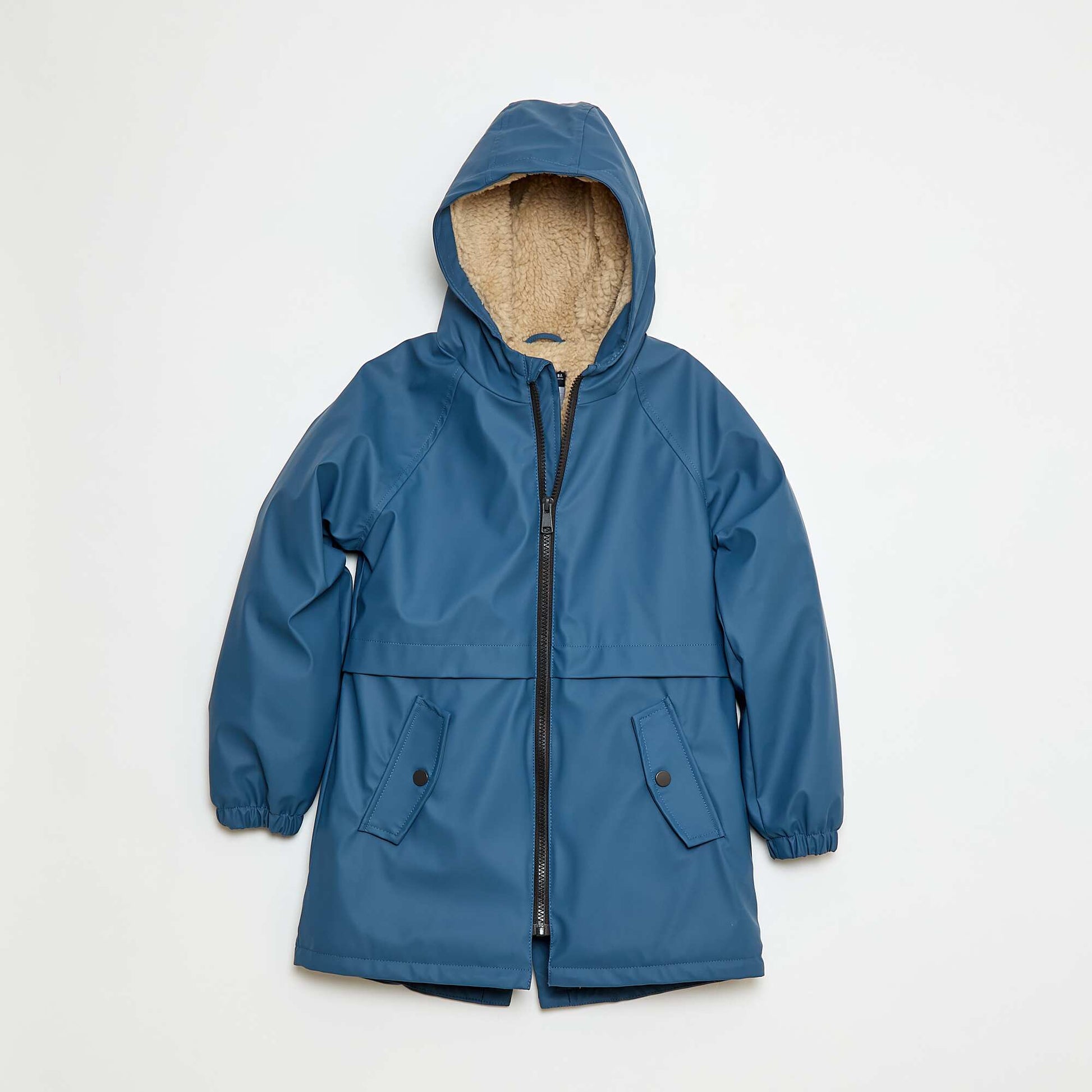 Hooded Parka with Sherpa Lining BLUE