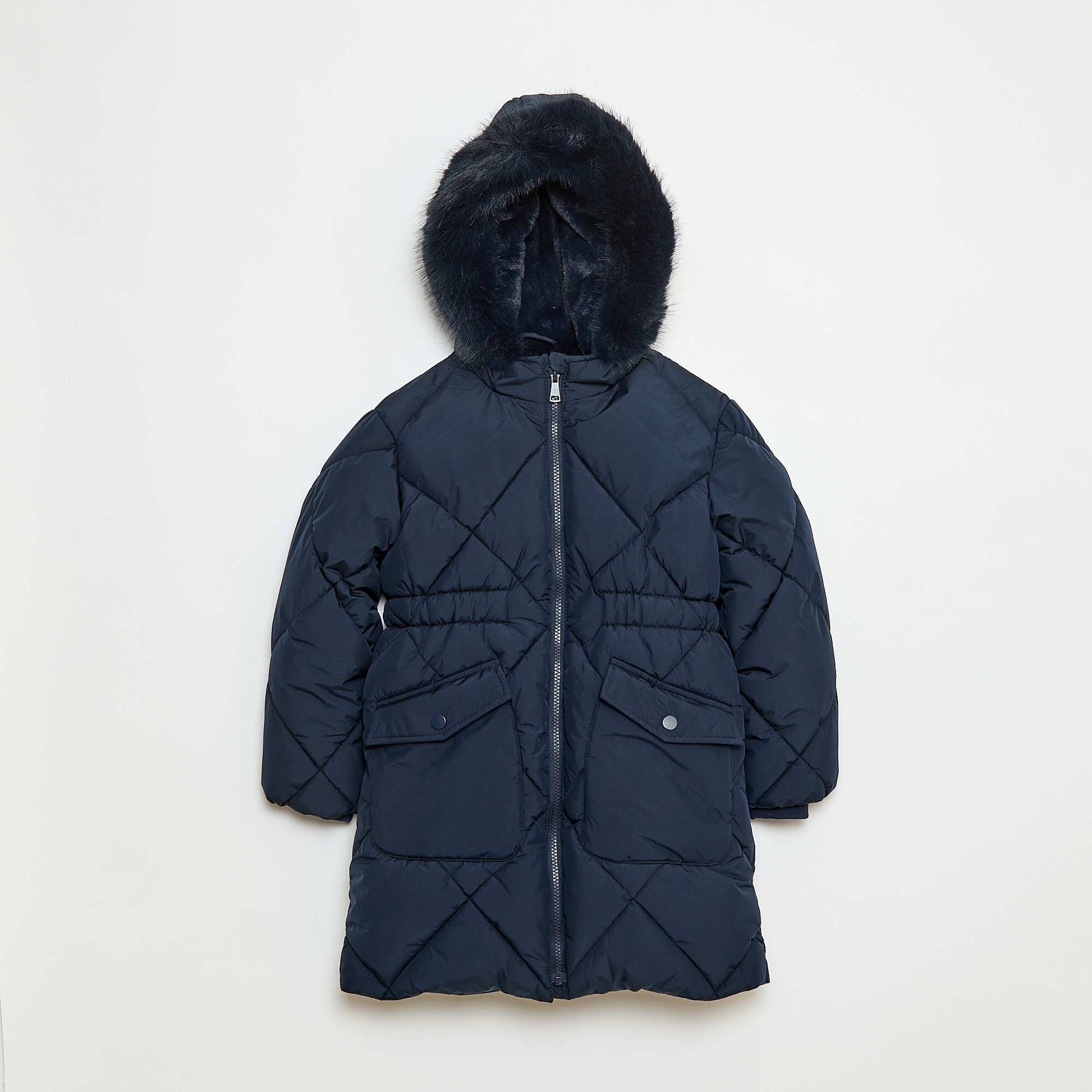 Warm Mid-Length Padded Jacket BLUE