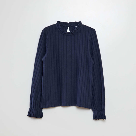 Soft knit T-shirt blue