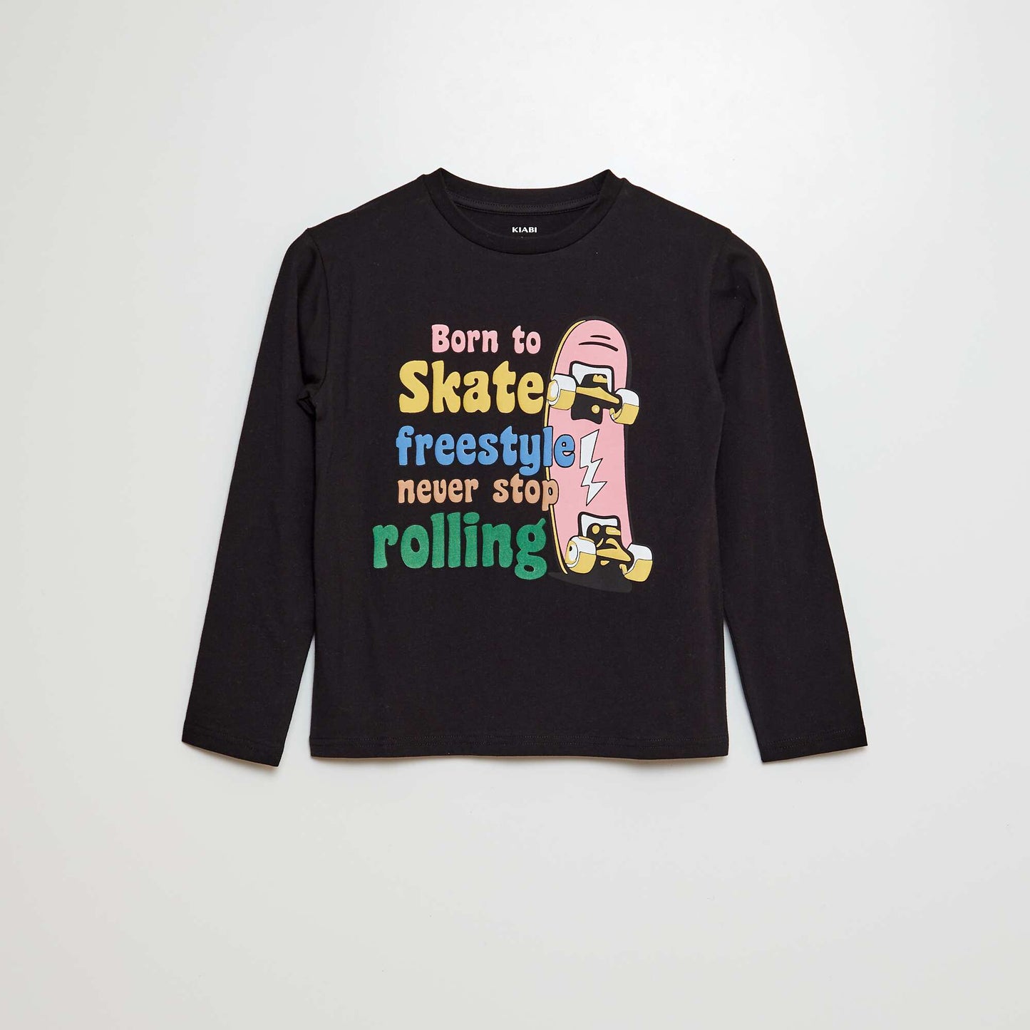 Long-sleeved skate T-shirt BLACK