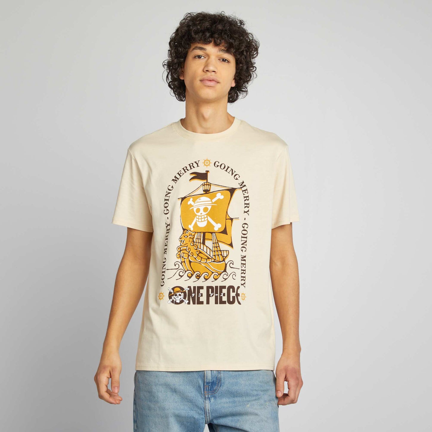 One Piece short-sleeved T-shirt beige