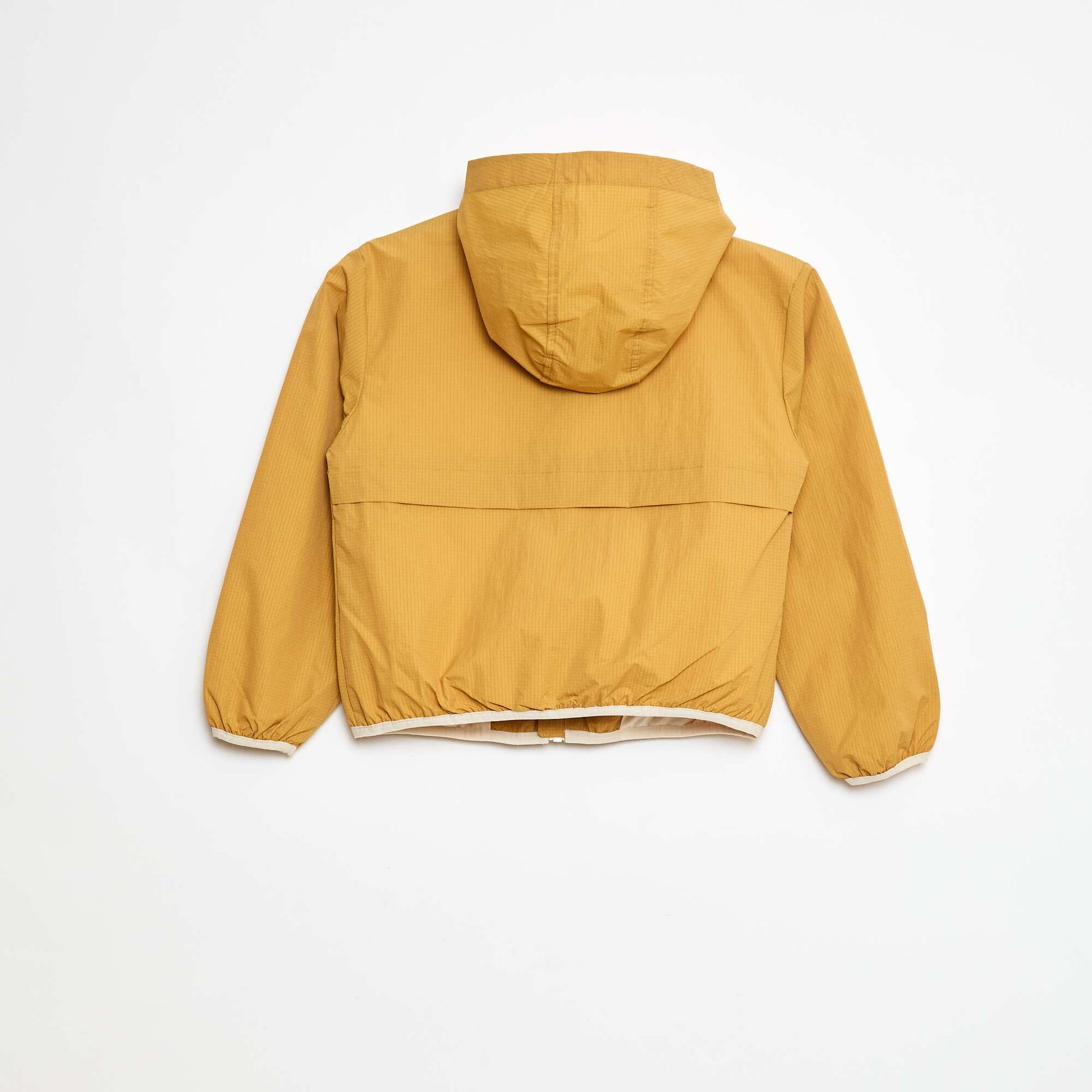 Water-Repellent Hooded Windbreaker YELLOW